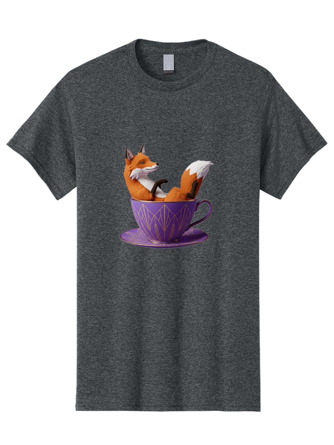 Fox-In-Teacup-2 Men'S Graphic Tee, 100% Cotton, Comfortable Casual Summer Wear, Machine Washable, Vintage Camera, Old Camera, Antique Camera, Black Camera, Classic Photography, Photography Equipment, Nostalgic Device, Film Camera, Camera Art Baq850 5
