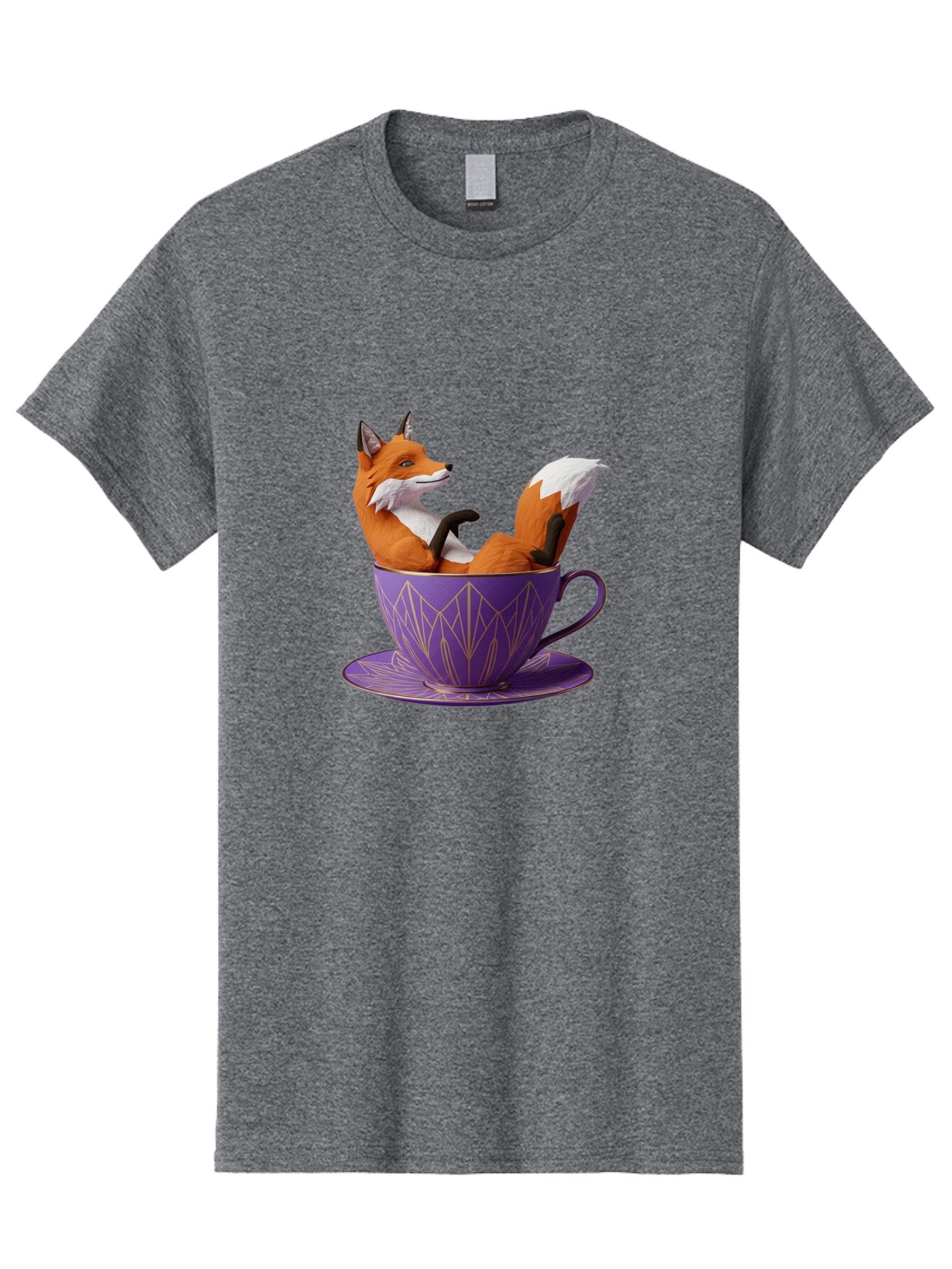 Fox-In-Teacup-2 Men'S Graphic Tee, 100% Cotton, Comfortable Casual Summer Wear, Machine Washable, Vintage Camera, Old Camera, Antique Camera, Black Camera, Classic Photography, Photography Equipment, Nostalgic Device, Film Camera, Camera Art Baq850 6