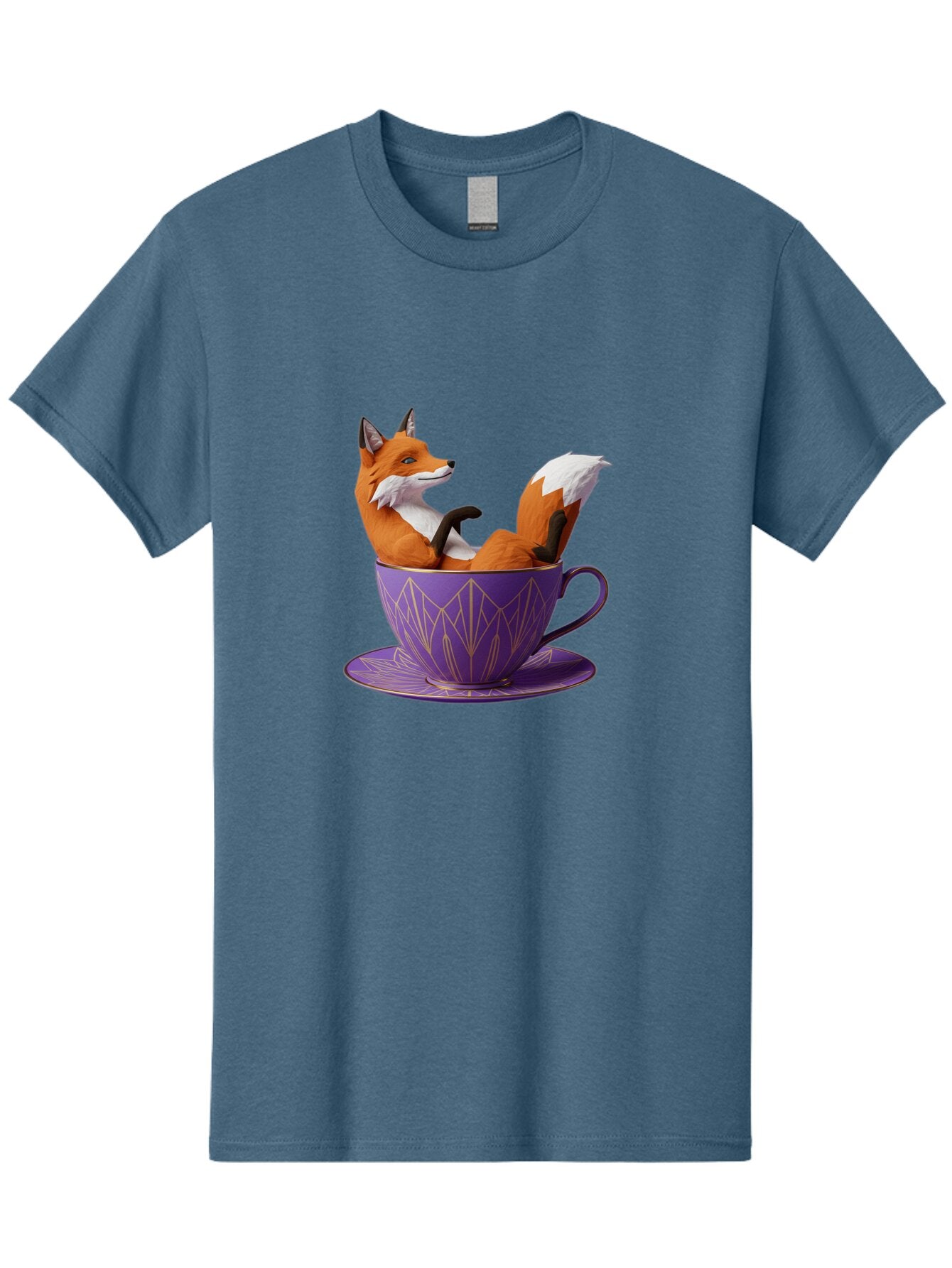 Fox-In-Teacup-2 Men'S Graphic Tee, 100% Cotton, Comfortable Casual Summer Wear, Machine Washable, Vintage Camera, Old Camera, Antique Camera, Black Camera, Classic Photography, Photography Equipment, Nostalgic Device, Film Camera, Camera Art Baq850 1