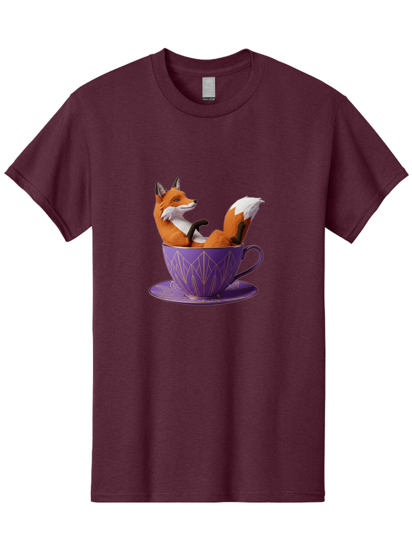 Fox-In-Teacup-2 Men'S Graphic Tee, 100% Cotton, Comfortable Casual Summer Wear, Machine Washable, Vintage Camera, Old Camera, Antique Camera, Black Camera, Classic Photography, Photography Equipment, Nostalgic Device, Film Camera, Camera Art Baq850 12