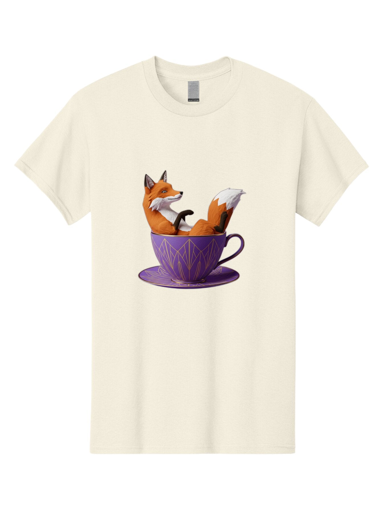 Fox-In-Teacup-2 Men'S Graphic Tee, 100% Cotton, Comfortable Casual Summer Wear, Machine Washable, Vintage Camera, Old Camera, Antique Camera, Black Camera, Classic Photography, Photography Equipment, Nostalgic Device, Film Camera, Camera Art Baq850 2
