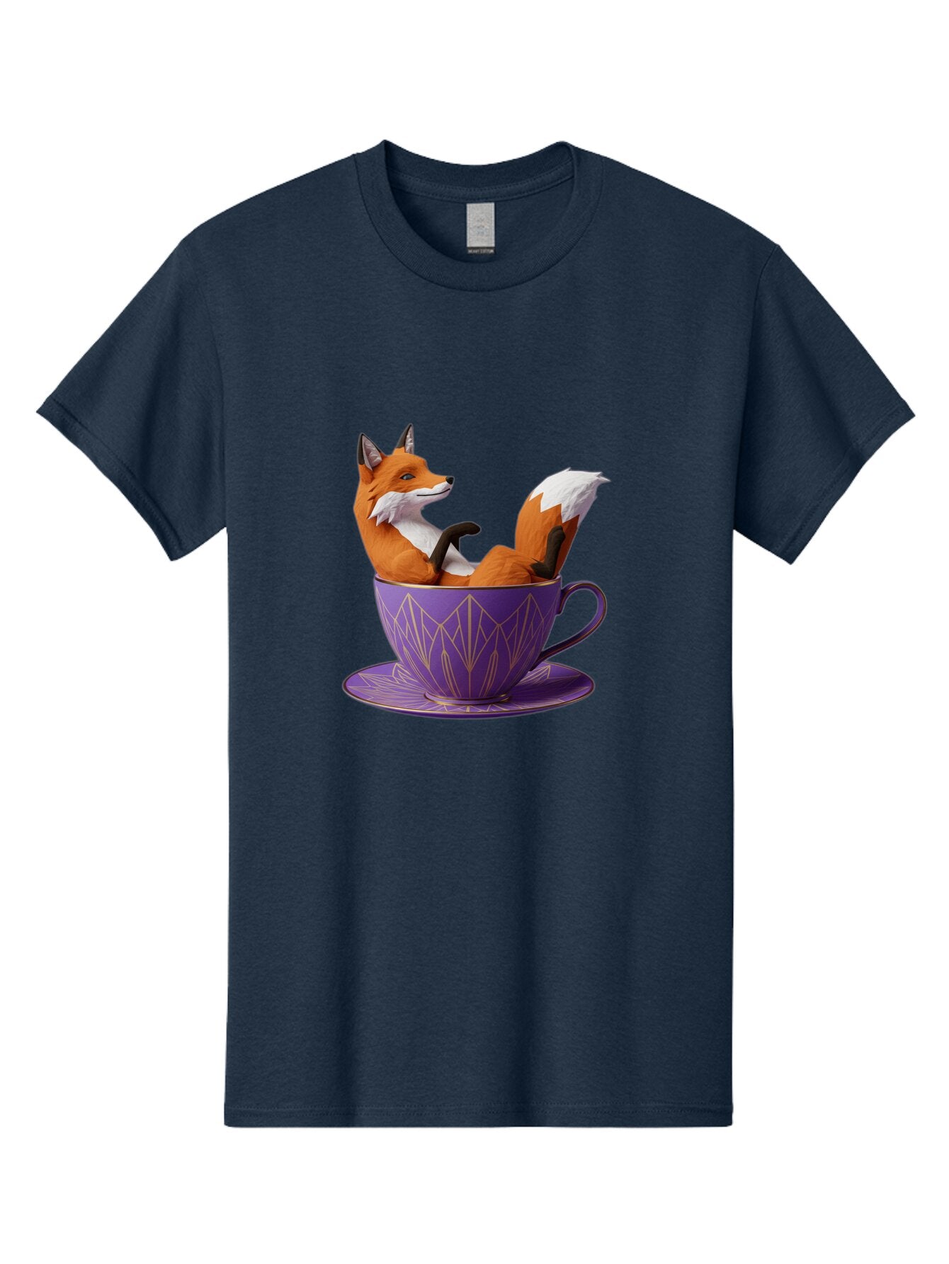 Fox-In-Teacup-2 Men'S Graphic Tee, 100% Cotton, Comfortable Casual Summer Wear, Machine Washable, Vintage Camera, Old Camera, Antique Camera, Black Camera, Classic Photography, Photography Equipment, Nostalgic Device, Film Camera, Camera Art Baq850 9