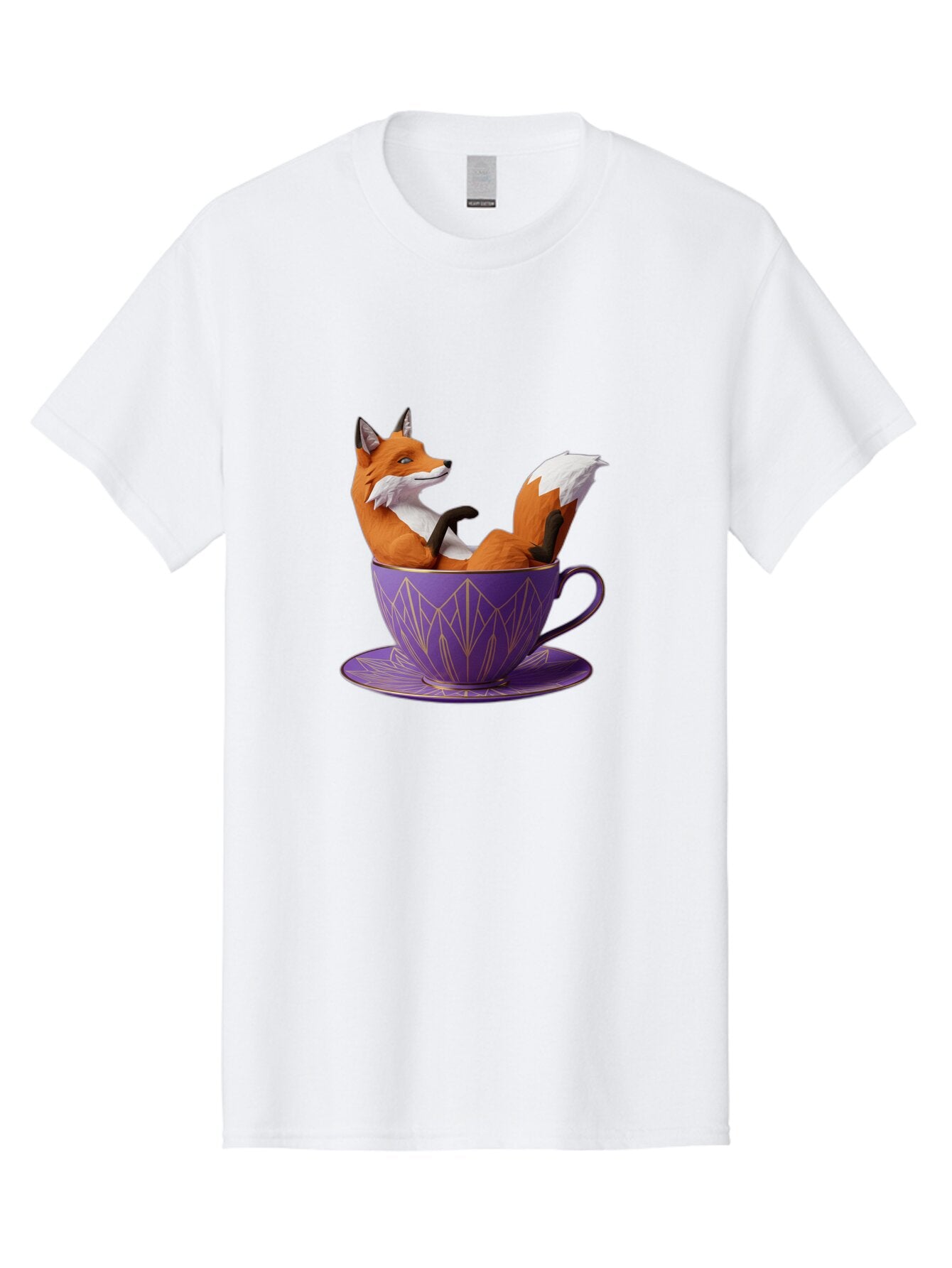 Fox-In-Teacup-2 Men'S Graphic Tee, 100% Cotton, Comfortable Casual Summer Wear, Machine Washable, Vintage Camera, Old Camera, Antique Camera, Black Camera, Classic Photography, Photography Equipment, Nostalgic Device, Film Camera, Camera Art Baq850 3