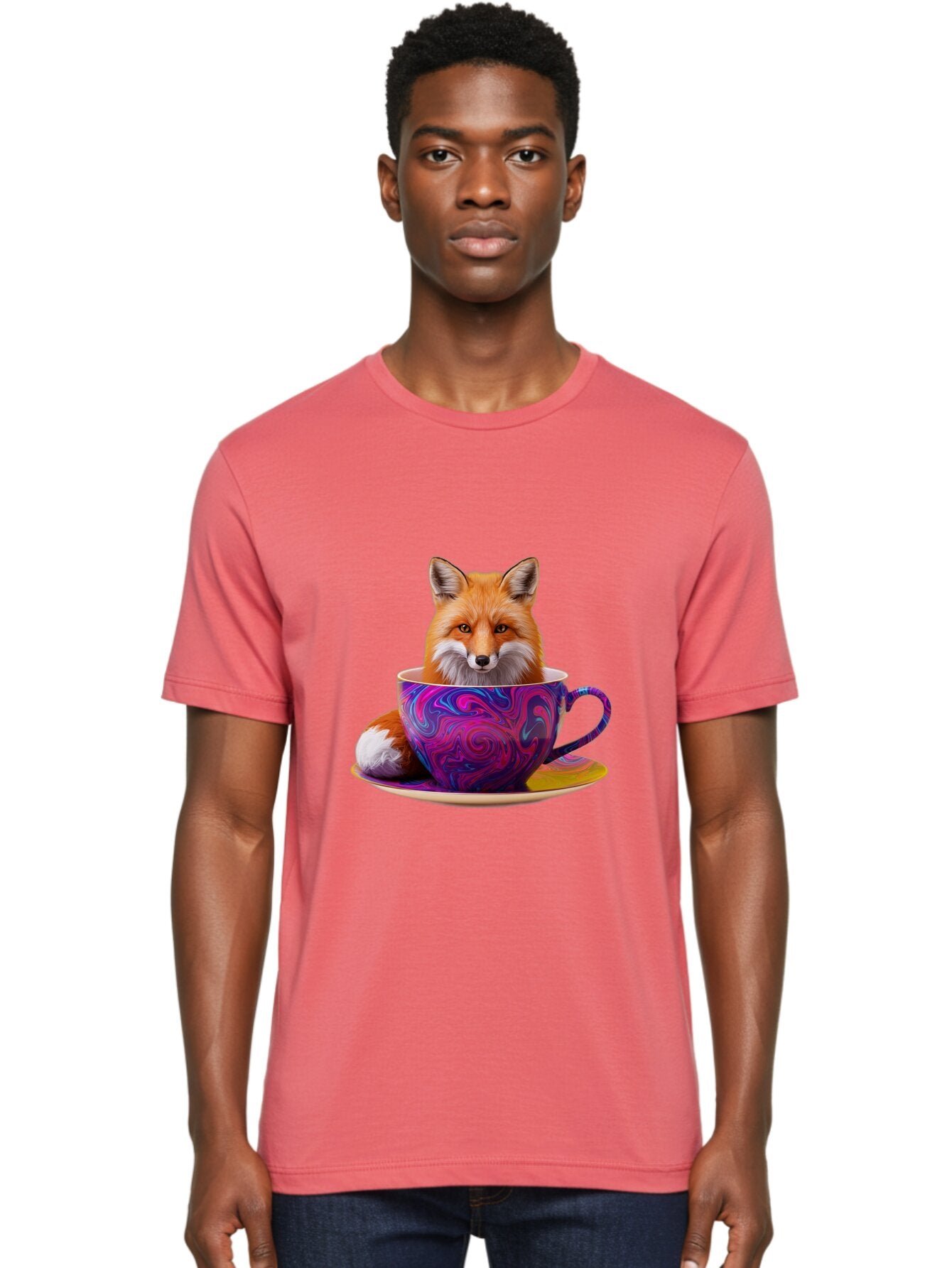 Fox-In-Teacup-3 Men'S Graphic Tee, 100% Cotton, Comfortable Casual Summer Wear, Machine Washable, Vintage Camera, Old Camera, Antique Camera, Black Camera, Classic Photography, Photography Equipment, Nostalgic Device, Film Camera, Camera Art Baq851 21