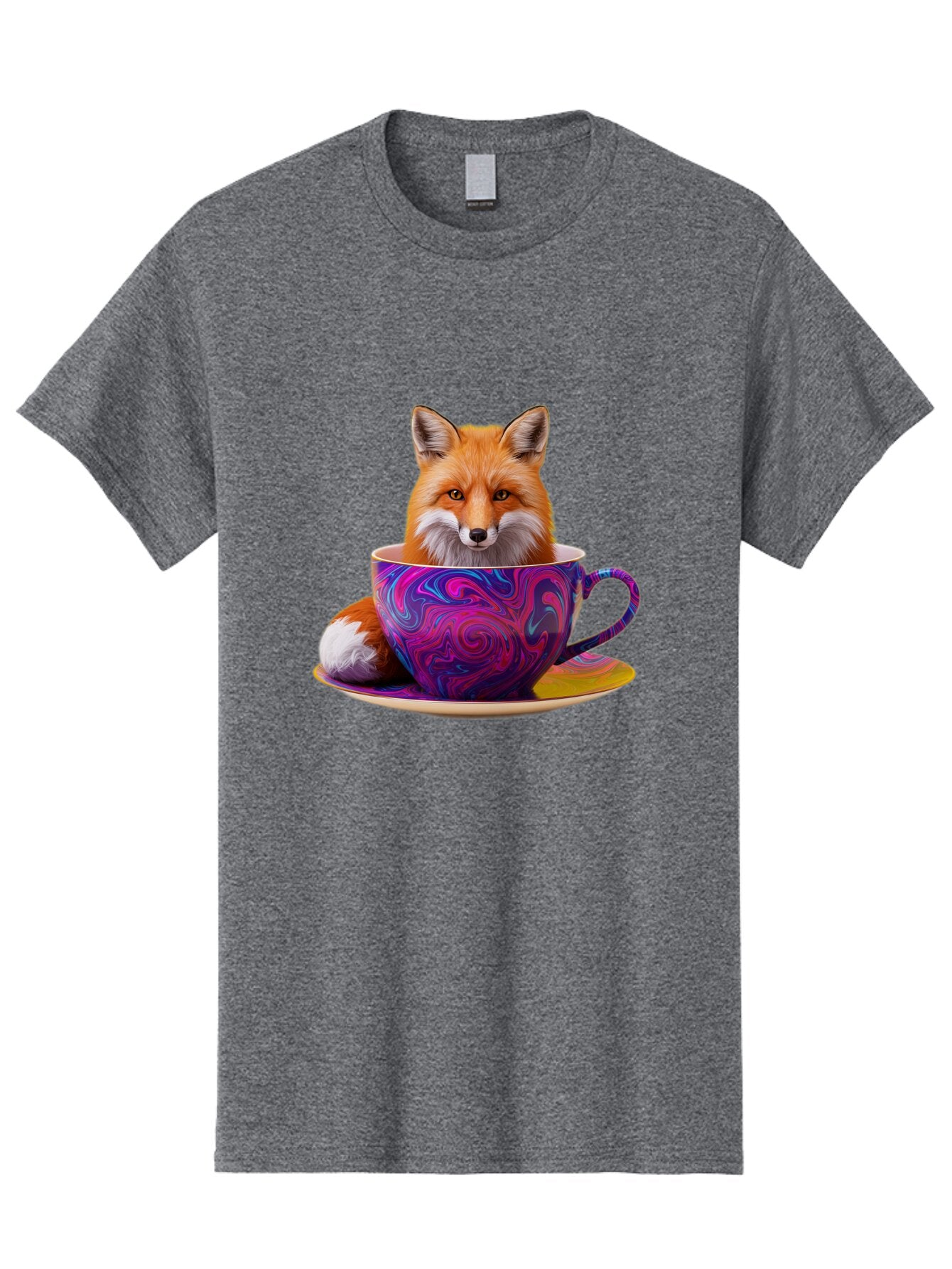 Fox-In-Teacup-3 Men'S Graphic Tee, 100% Cotton, Comfortable Casual Summer Wear, Machine Washable, Vintage Camera, Old Camera, Antique Camera, Black Camera, Classic Photography, Photography Equipment, Nostalgic Device, Film Camera, Camera Art Baq851 7