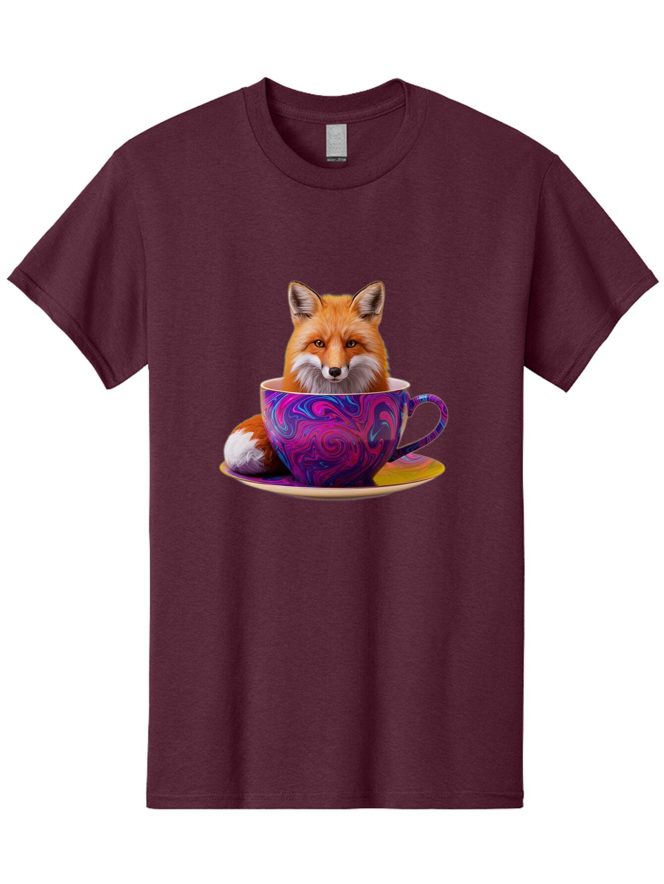 Fox-In-Teacup-3 Men'S Graphic Tee, 100% Cotton, Comfortable Casual Summer Wear, Machine Washable, Vintage Camera, Old Camera, Antique Camera, Black Camera, Classic Photography, Photography Equipment, Nostalgic Device, Film Camera, Camera Art Baq851 9