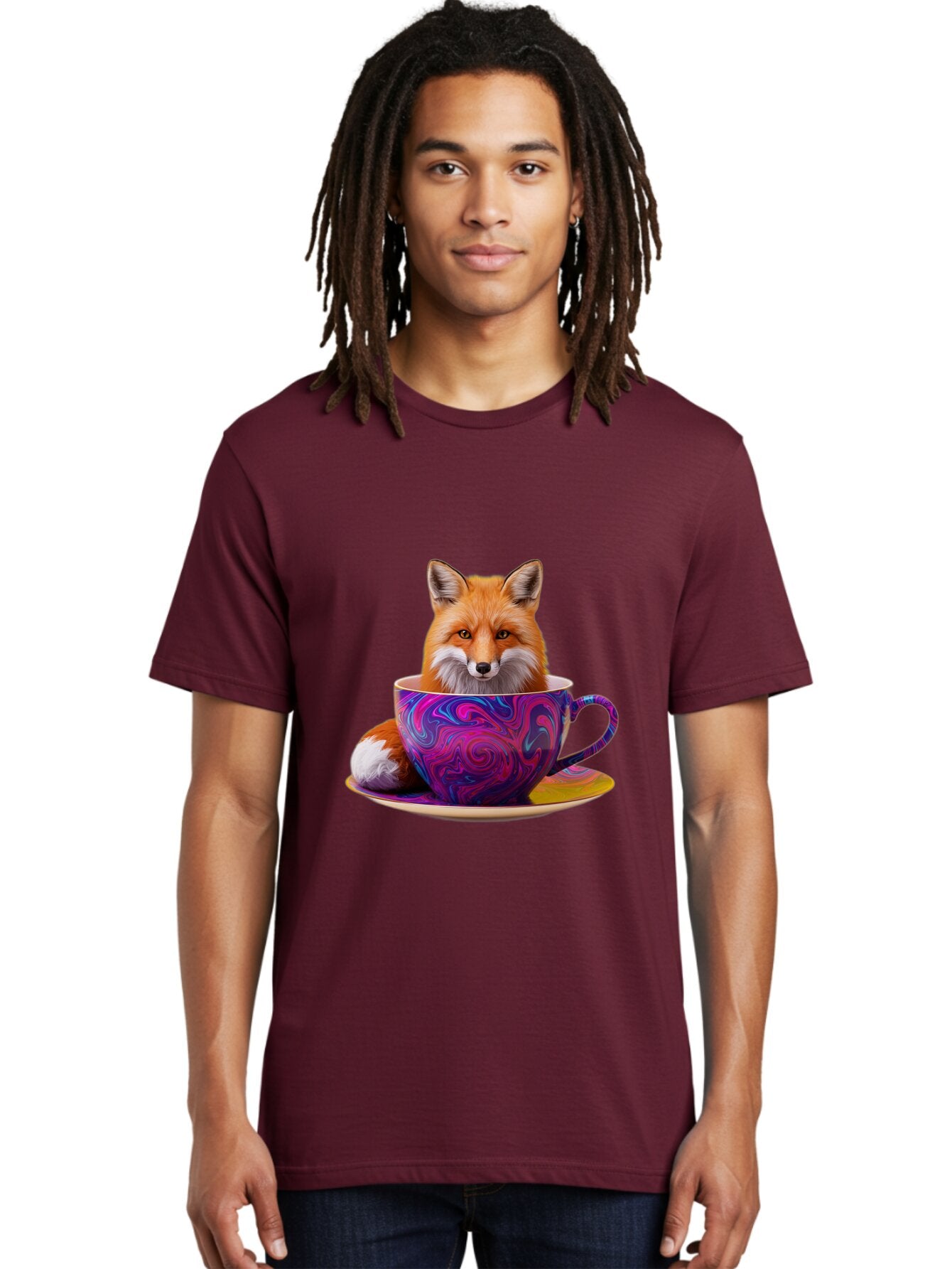 Fox-In-Teacup-3 Men'S Graphic Tee, 100% Cotton, Comfortable Casual Summer Wear, Machine Washable, Vintage Camera, Old Camera, Antique Camera, Black Camera, Classic Photography, Photography Equipment, Nostalgic Device, Film Camera, Camera Art Baq851 26