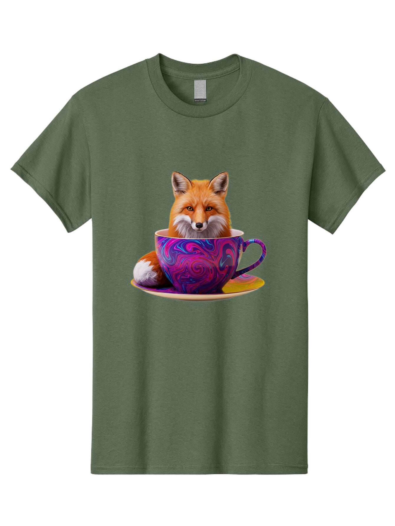 Fox-In-Teacup-3 Men'S Graphic Tee, 100% Cotton, Comfortable Casual Summer Wear, Machine Washable, Vintage Camera, Old Camera, Antique Camera, Black Camera, Classic Photography, Photography Equipment, Nostalgic Device, Film Camera, Camera Art Baq851 3
