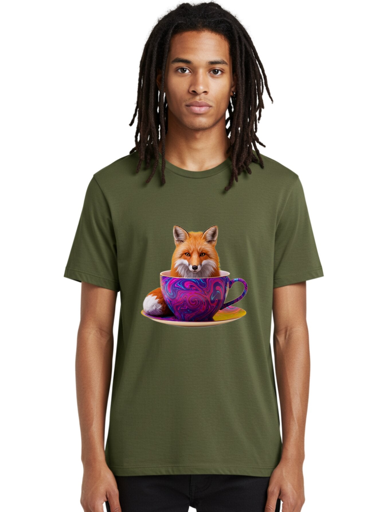 Fox-In-Teacup-3 Men'S Graphic Tee, 100% Cotton, Comfortable Casual Summer Wear, Machine Washable, Vintage Camera, Old Camera, Antique Camera, Black Camera, Classic Photography, Photography Equipment, Nostalgic Device, Film Camera, Camera Art Baq851 22