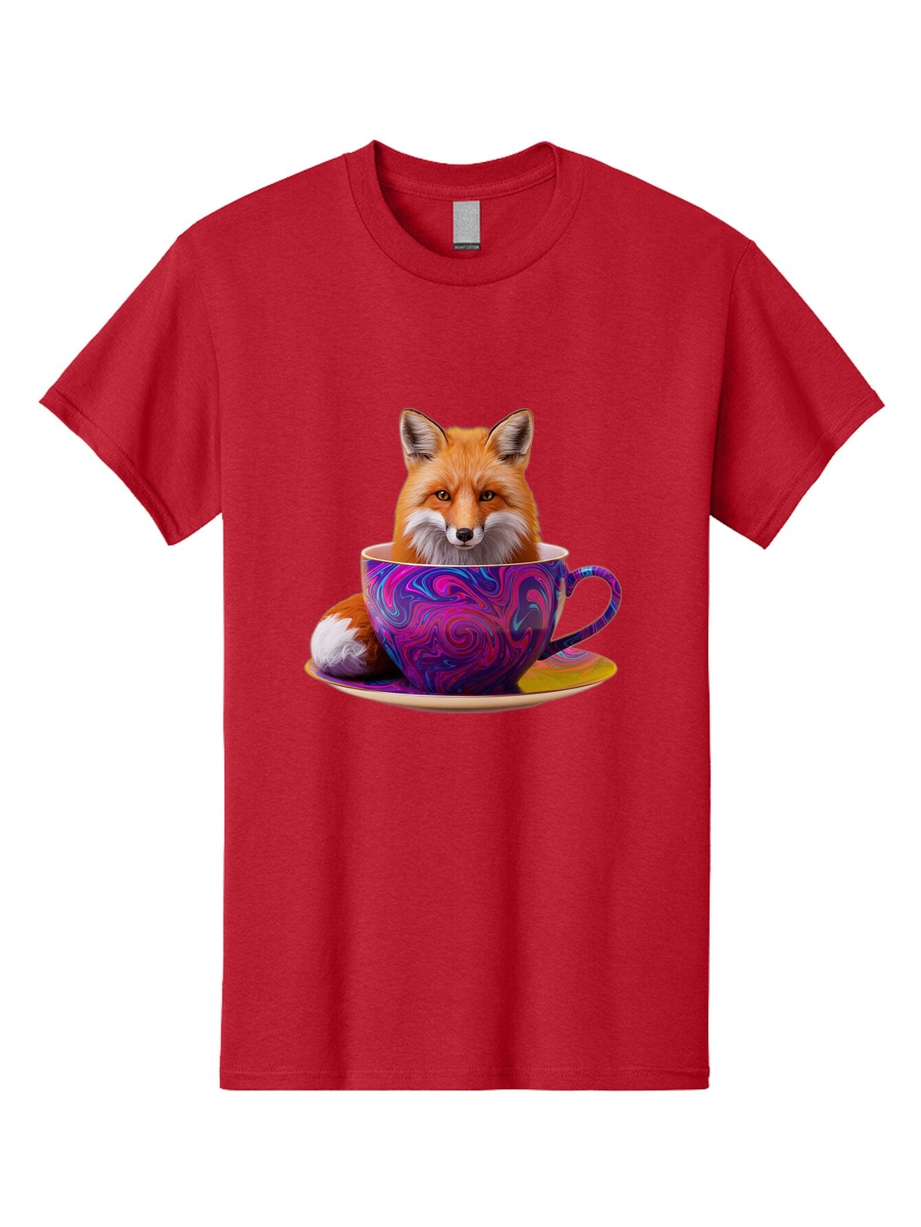 Fox-In-Teacup-3 Men'S Graphic Tee, 100% Cotton, Comfortable Casual Summer Wear, Machine Washable, Vintage Camera, Old Camera, Antique Camera, Black Camera, Classic Photography, Photography Equipment, Nostalgic Device, Film Camera, Camera Art Baq851 13