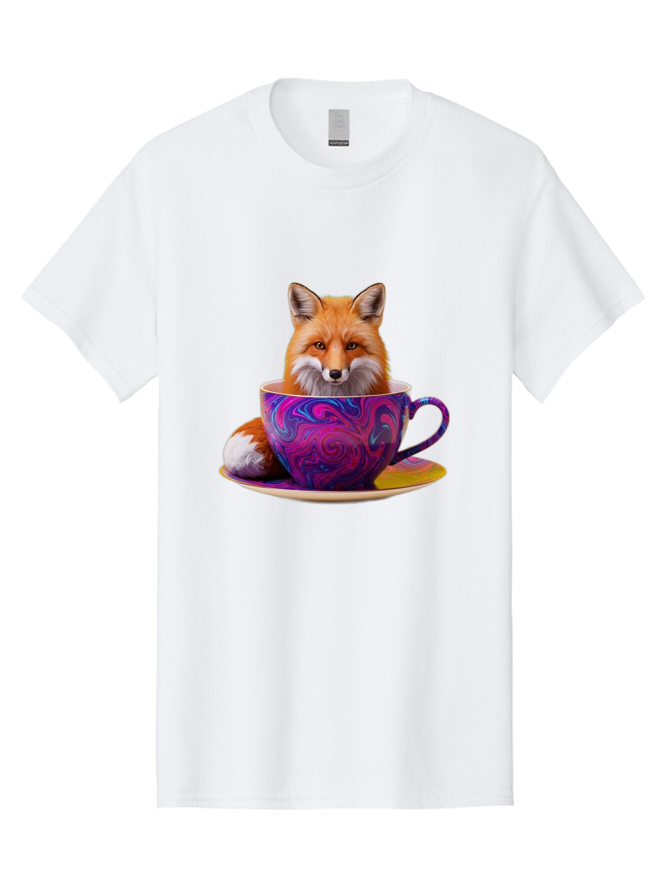 Fox-In-Teacup-3 Men'S Graphic Tee, 100% Cotton, Comfortable Casual Summer Wear, Machine Washable, Vintage Camera, Old Camera, Antique Camera, Black Camera, Classic Photography, Photography Equipment, Nostalgic Device, Film Camera, Camera Art Baq851 4