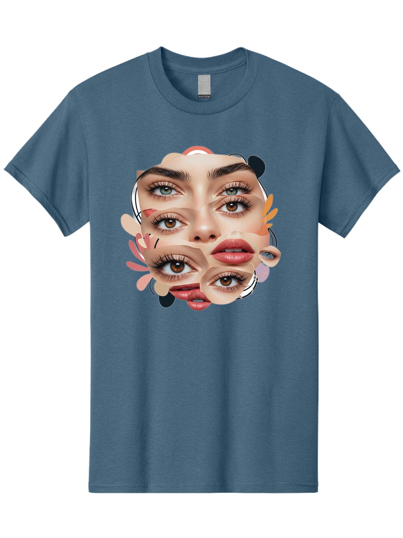Fragmented-Face Men'S Graphic Tee, 100% Cotton, Comfortable Casual Summer Wear, Machine Washable, Vintage Camera, Old Camera, Antique Camera, Black Camera, Classic Photography, Photography Equipment, Nostalgic Device, Film Camera, Camera Art Baq856 3