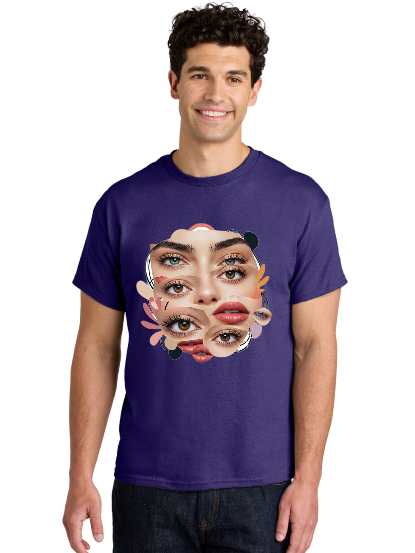 Fragmented-Face Men'S Graphic Tee, 100% Cotton, Comfortable Casual Summer Wear, Machine Washable, Vintage Camera, Old Camera, Antique Camera, Black Camera, Classic Photography, Photography Equipment, Nostalgic Device, Film Camera, Camera Art Baq856 23