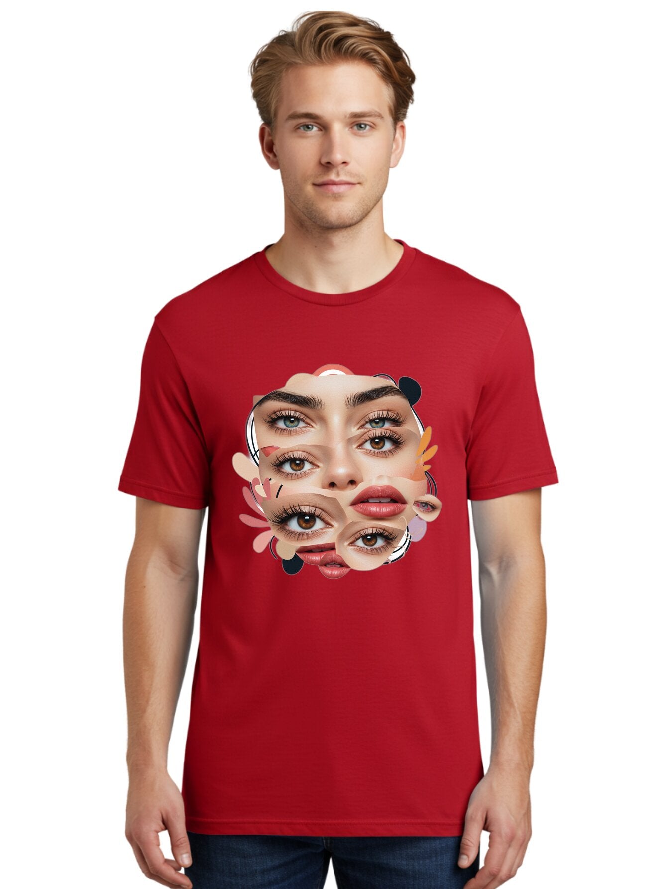 Fragmented-Face Men'S Graphic Tee, 100% Cotton, Comfortable Casual Summer Wear, Machine Washable, Vintage Camera, Old Camera, Antique Camera, Black Camera, Classic Photography, Photography Equipment, Nostalgic Device, Film Camera, Camera Art Baq856 18