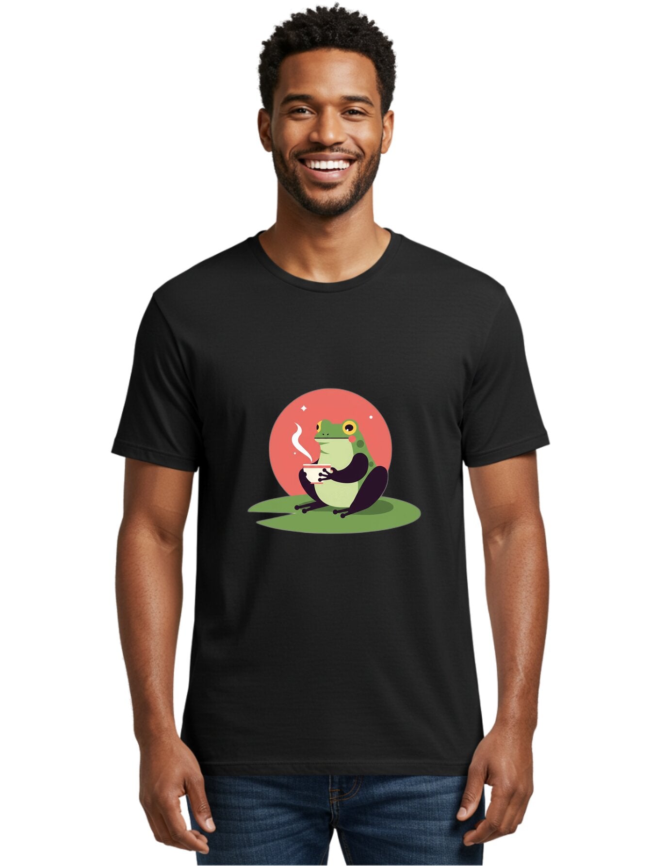 Frog-Drinking-Coffee Men'S Graphic Tee, 100% Cotton, Comfortable Casual Summer Wear, Machine Washable, Vintage Camera, Old Camera, Antique Camera, Black Camera, Classic Photography, Photography Equipment, Nostalgic Device, Film Camera, Baq859 17