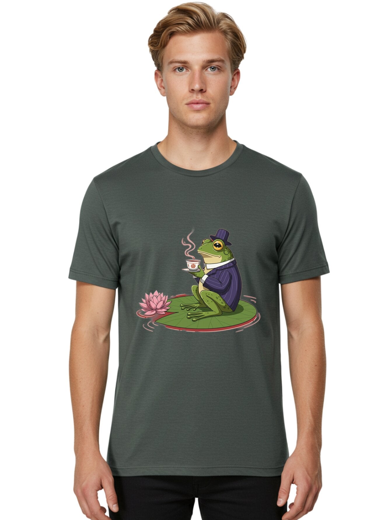 Frog-In-Suit Men'S Graphic Tee, 100% Cotton, Comfortable Casual Summer Wear, Machine Washable, Vintage Camera, Old Camera, Antique Camera, Black Camera, Classic Photography, Photography Equipment, Nostalgic Device, Film Camera, Camera Art Baq860 23