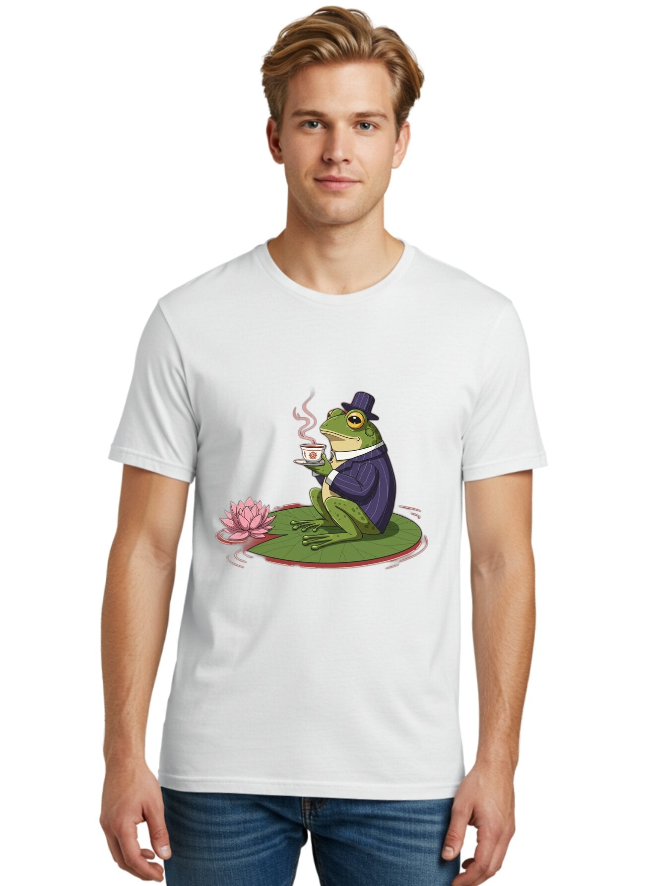 Frog-In-Suit Men'S Graphic Tee, 100% Cotton, Comfortable Casual Summer Wear, Machine Washable, Vintage Camera, Old Camera, Antique Camera, Black Camera, Classic Photography, Photography Equipment, Nostalgic Device, Film Camera, Camera Art Baq860 30
