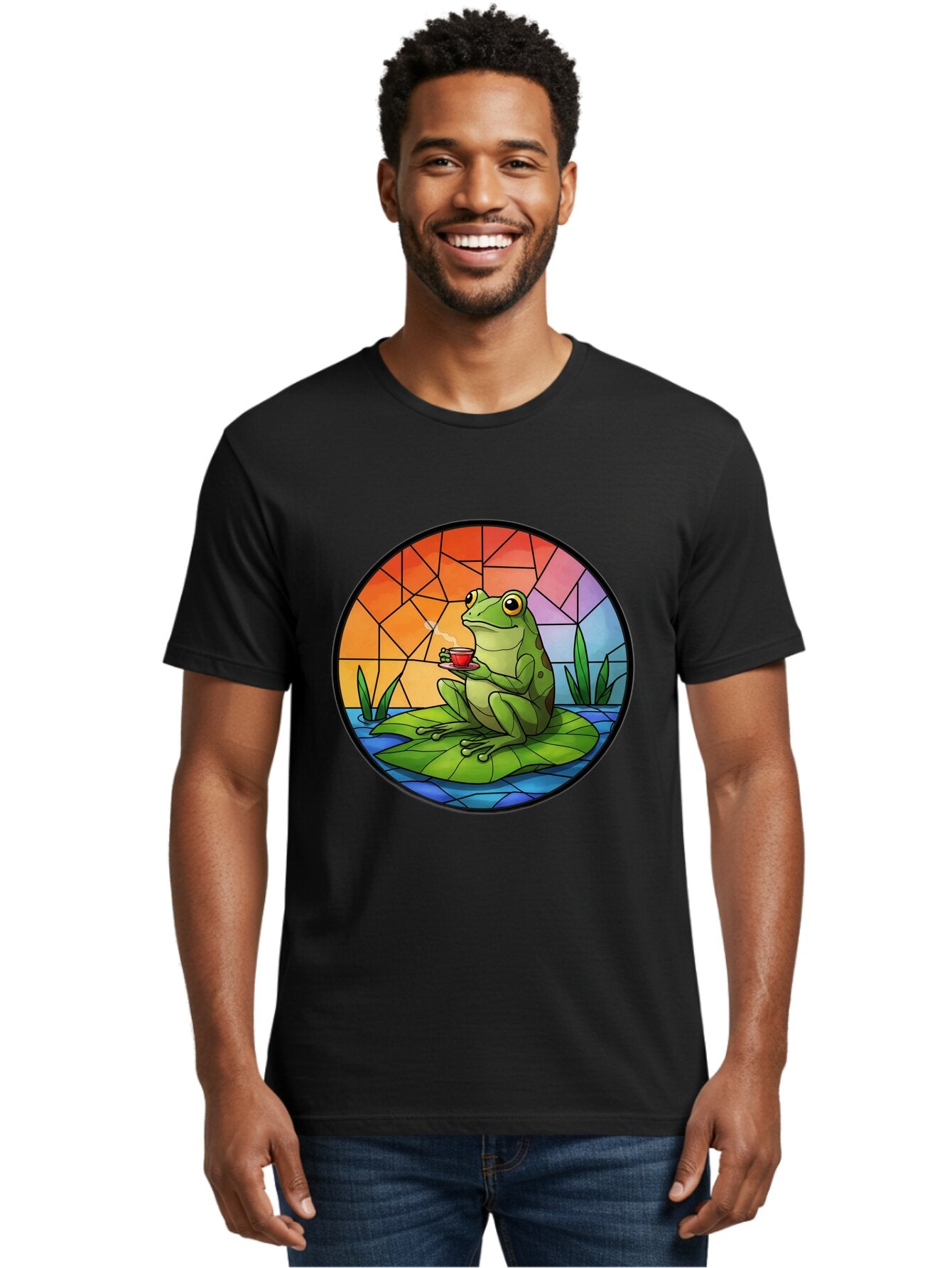 Frog-Sitting-On-A-Leaf-Drinking-Coffee Men'S Graphic Tee, 100% Cotton, Comfortable Casual Summer Wear, Machine Washable, Vintage Camera, Old Camera, Antique Camera, Black Camera, Classic Photography, Photography Equipment, Nostalgic Device, Baq862 16