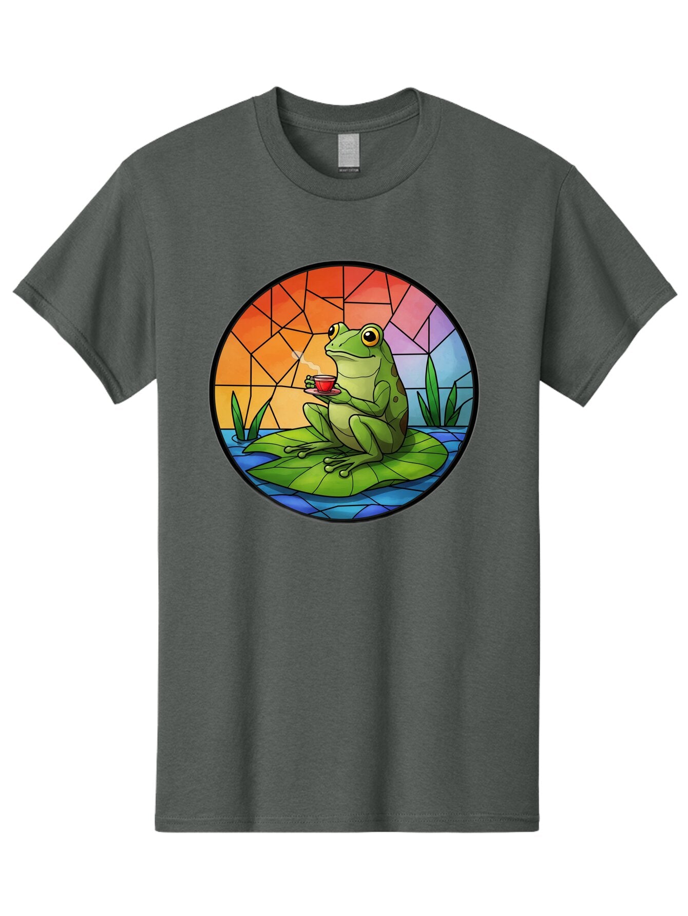 Frog-Sitting-On-A-Leaf-Drinking-Coffee Men'S Graphic Tee, 100% Cotton, Comfortable Casual Summer Wear, Machine Washable, Vintage Camera, Old Camera, Antique Camera, Black Camera, Classic Photography, Photography Equipment, Nostalgic Device, Baq862 15