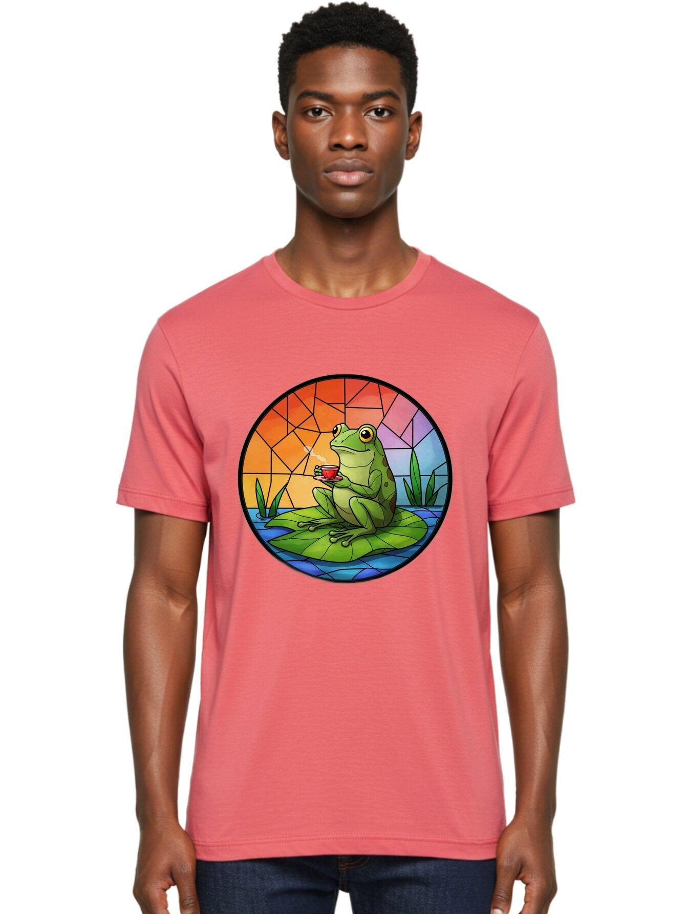 Frog-Sitting-On-A-Leaf-Drinking-Coffee Men'S Graphic Tee, 100% Cotton, Comfortable Casual Summer Wear, Machine Washable, Vintage Camera, Old Camera, Antique Camera, Black Camera, Classic Photography, Photography Equipment, Nostalgic Device, Baq862 18