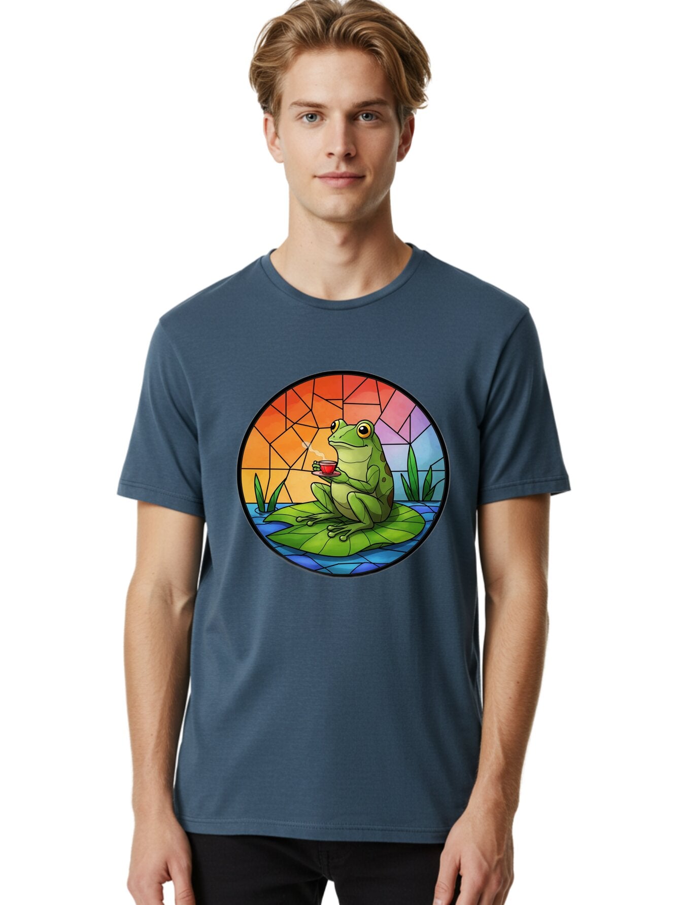 Frog-Sitting-On-A-Leaf-Drinking-Coffee Men'S Graphic Tee, 100% Cotton, Comfortable Casual Summer Wear, Machine Washable, Vintage Camera, Old Camera, Antique Camera, Black Camera, Classic Photography, Photography Equipment, Nostalgic Device, Baq862 27