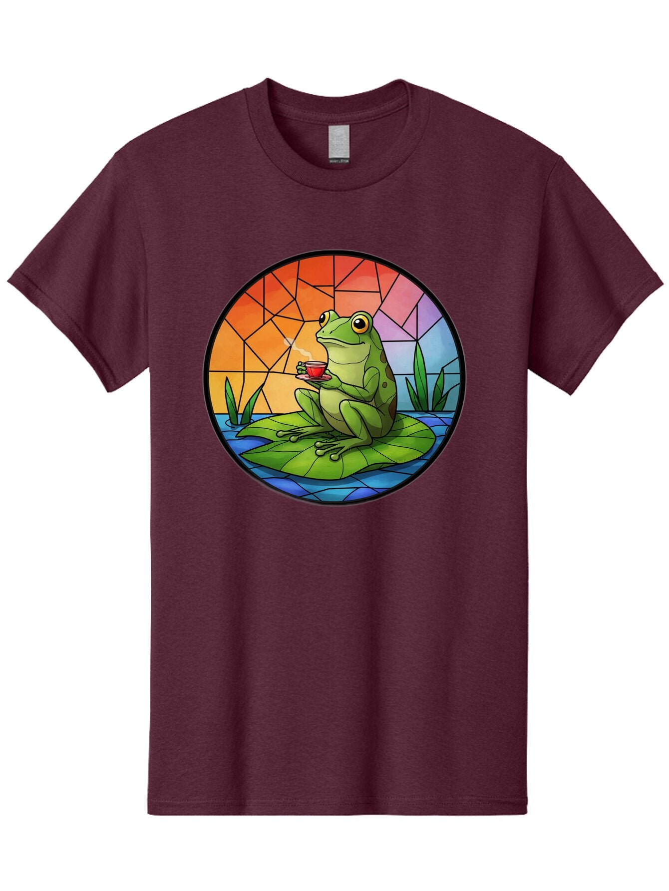 Frog-Sitting-On-A-Leaf-Drinking-Coffee Men'S Graphic Tee, 100% Cotton, Comfortable Casual Summer Wear, Machine Washable, Vintage Camera, Old Camera, Antique Camera, Black Camera, Classic Photography, Photography Equipment, Nostalgic Device, Baq862 2