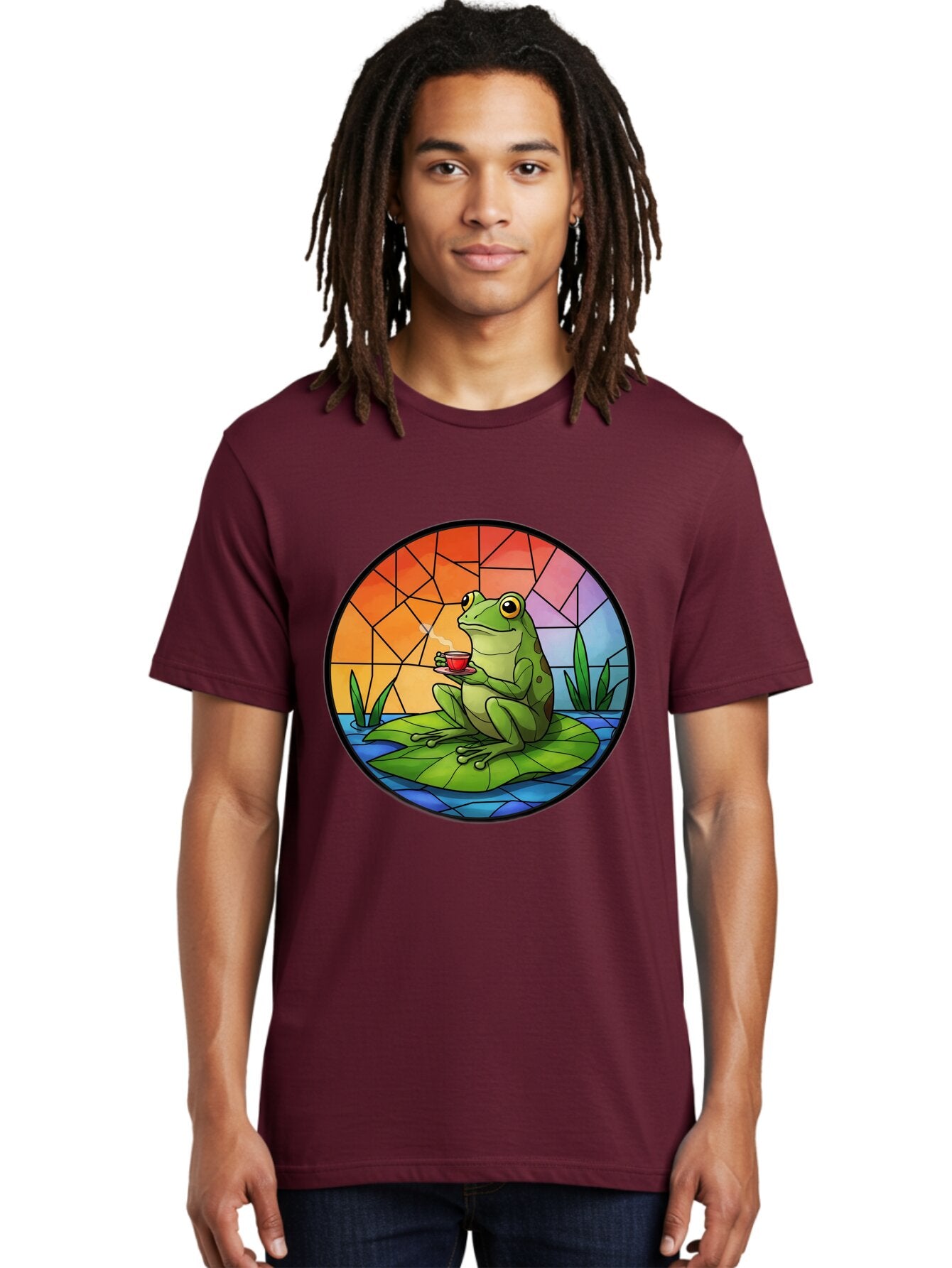 Frog-Sitting-On-A-Leaf-Drinking-Coffee Men'S Graphic Tee, 100% Cotton, Comfortable Casual Summer Wear, Machine Washable, Vintage Camera, Old Camera, Antique Camera, Black Camera, Classic Photography, Photography Equipment, Nostalgic Device, Baq862 21
