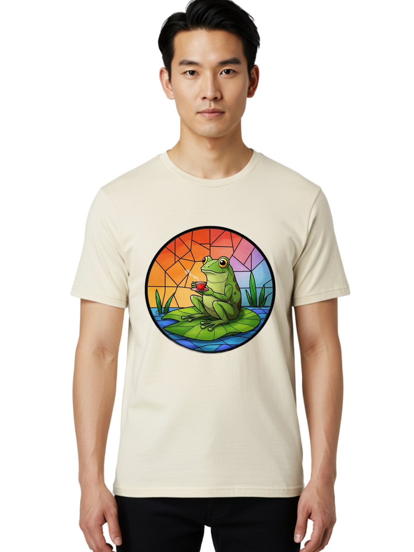 Frog-Sitting-On-A-Leaf-Drinking-Coffee Men'S Graphic Tee, 100% Cotton, Comfortable Casual Summer Wear, Machine Washable, Vintage Camera, Old Camera, Antique Camera, Black Camera, Classic Photography, Photography Equipment, Nostalgic Device, Baq862 28