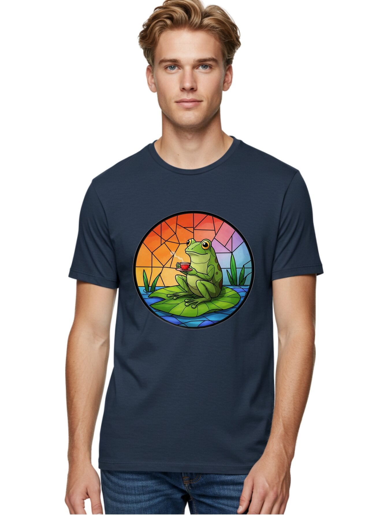 Frog-Sitting-On-A-Leaf-Drinking-Coffee Men'S Graphic Tee, 100% Cotton, Comfortable Casual Summer Wear, Machine Washable, Vintage Camera, Old Camera, Antique Camera, Black Camera, Classic Photography, Photography Equipment, Nostalgic Device, Baq862 17