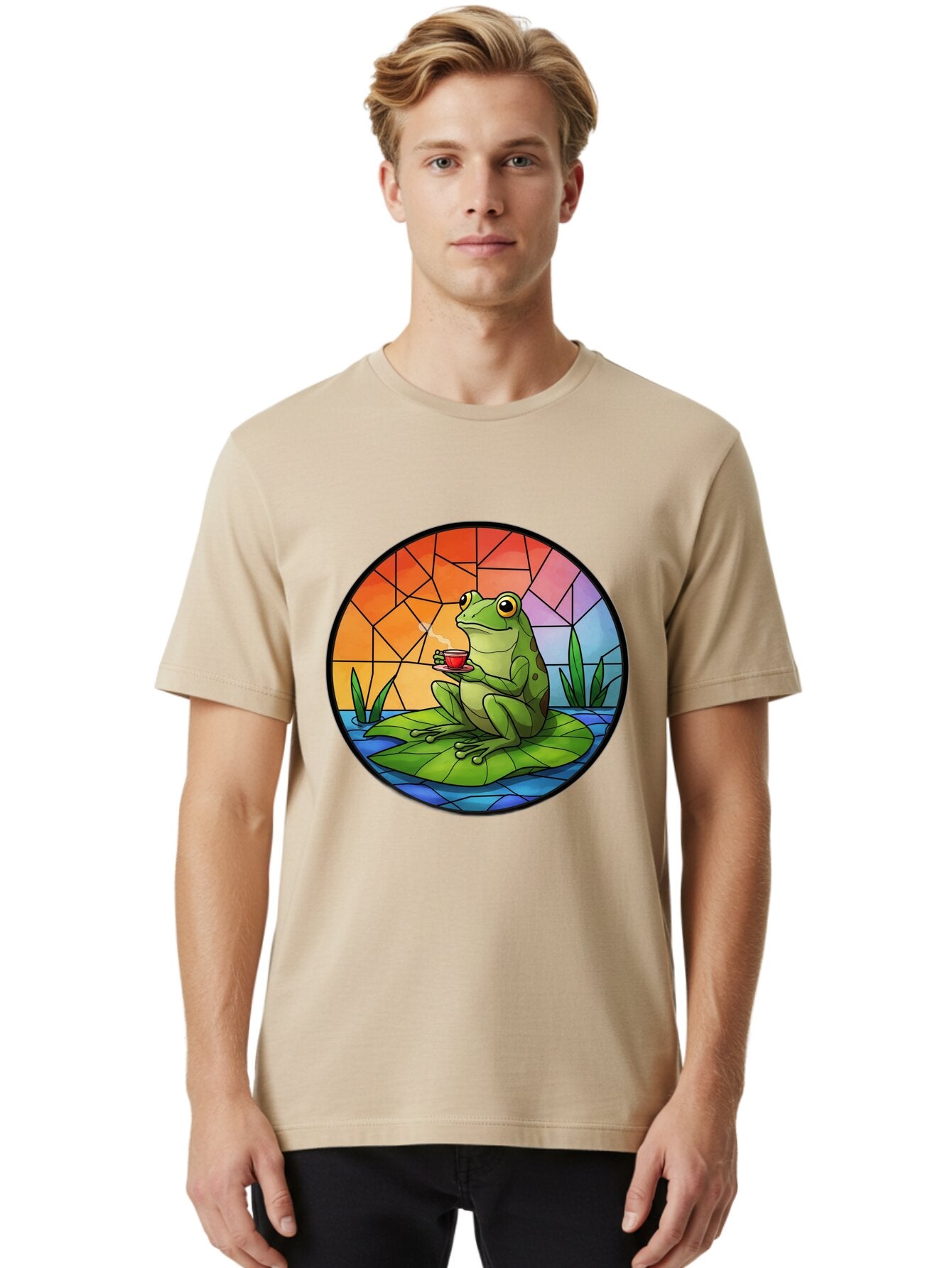 Frog-Sitting-On-A-Leaf-Drinking-Coffee Men'S Graphic Tee, 100% Cotton, Comfortable Casual Summer Wear, Machine Washable, Vintage Camera, Old Camera, Antique Camera, Black Camera, Classic Photography, Photography Equipment, Nostalgic Device, Baq862 26