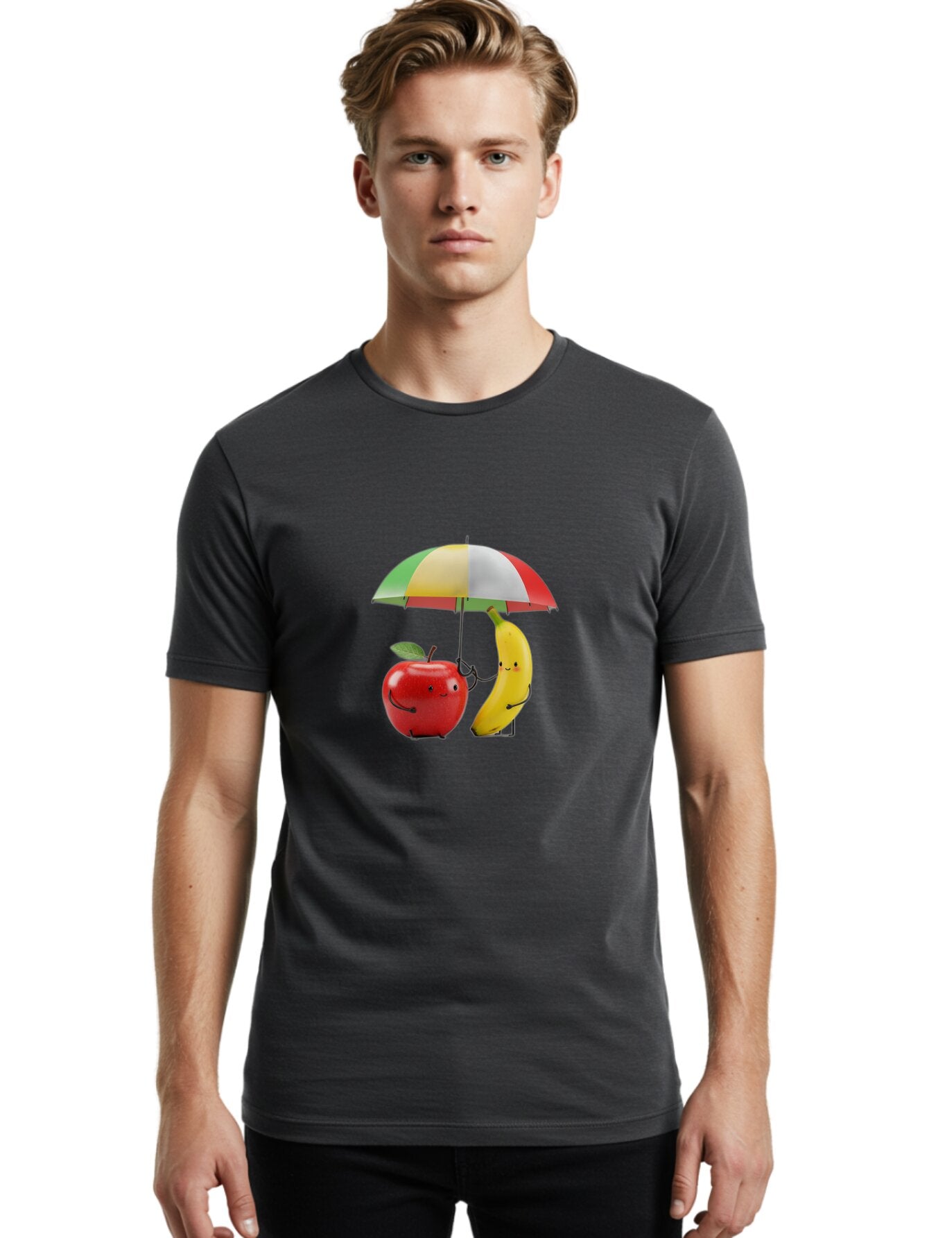 Fruit-Friends-Umbrella Men'S Graphic Tee, 100% Cotton, Comfortable Casual Summer Wear, Machine Washable, Vintage Camera, Old Camera, Antique Camera, Black Camera, Classic Photography, Photography Equipment, Nostalgic Device, Film Camera, Baq865 21