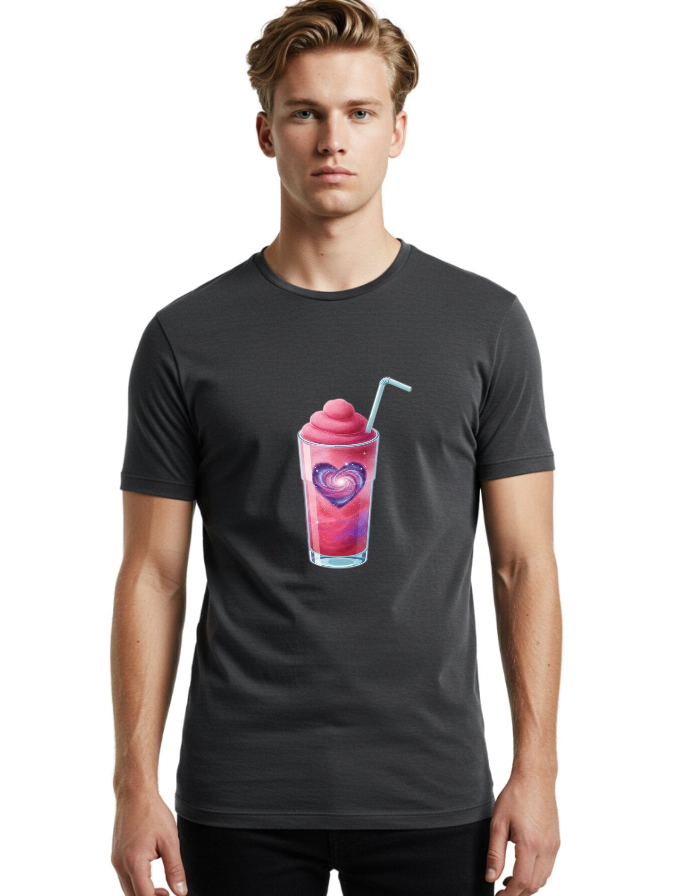 Galaxy-Milkshake-1 Men'S Graphic Tee, 100% Cotton, Comfortable Casual Summer Wear, Machine Washable, Vintage Camera, Old Camera, Antique Camera, Black Camera, Classic Photography, Photography Equipment, Nostalgic Device, Film Camera, Baq874 24