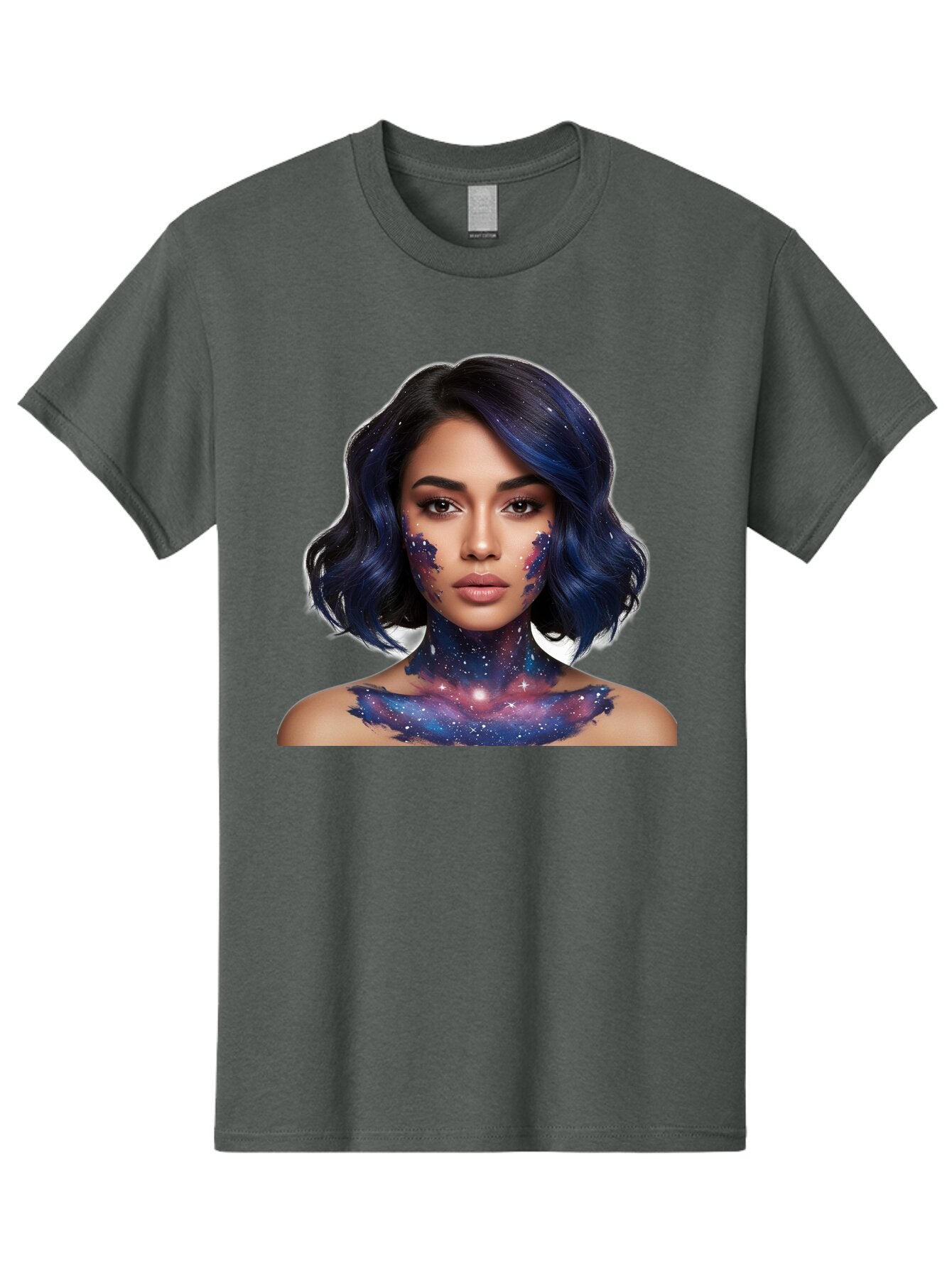 Galaxy-Woman-Portrait Men'S Graphic Tee, 100% Cotton, Comfortable Casual Summer Wear, Machine Washable, Vintage Camera, Old Camera, Antique Camera, Black Camera, Classic Photography, Photography Equipment, Nostalgic Device, Film Camera, Baq879 15
