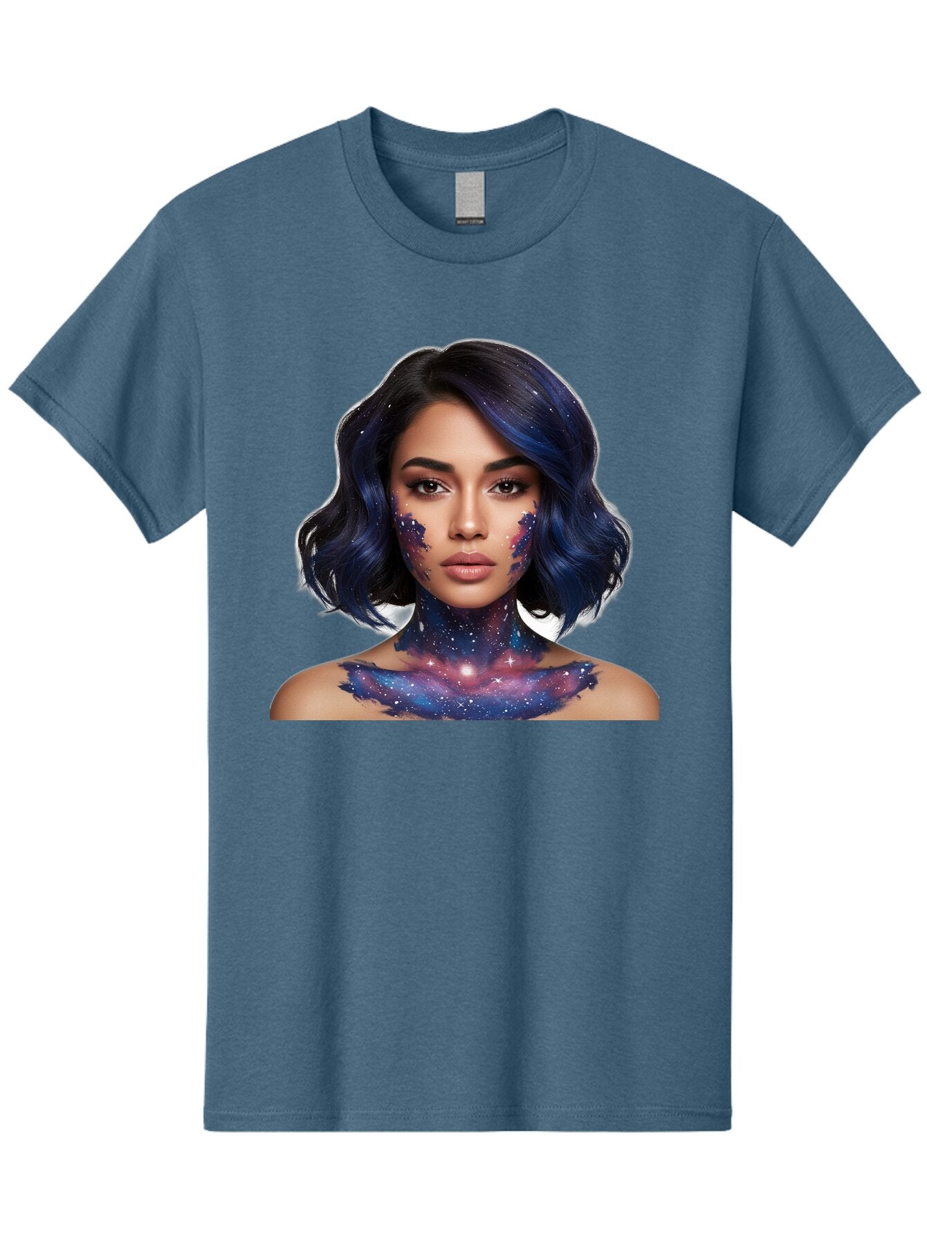 Galaxy-Woman-Portrait Men'S Graphic Tee, 100% Cotton, Comfortable Casual Summer Wear, Machine Washable, Vintage Camera, Old Camera, Antique Camera, Black Camera, Classic Photography, Photography Equipment, Nostalgic Device, Film Camera, Baq879 5