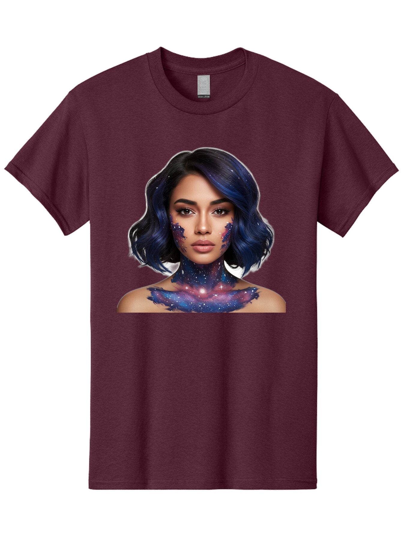 Galaxy-Woman-Portrait Men'S Graphic Tee, 100% Cotton, Comfortable Casual Summer Wear, Machine Washable, Vintage Camera, Old Camera, Antique Camera, Black Camera, Classic Photography, Photography Equipment, Nostalgic Device, Film Camera, Baq879 9
