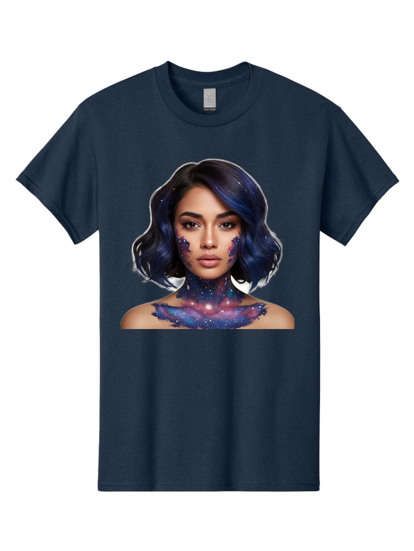 Galaxy-Woman-Portrait Men'S Graphic Tee, 100% Cotton, Comfortable Casual Summer Wear, Machine Washable, Vintage Camera, Old Camera, Antique Camera, Black Camera, Classic Photography, Photography Equipment, Nostalgic Device, Film Camera, Baq879 4