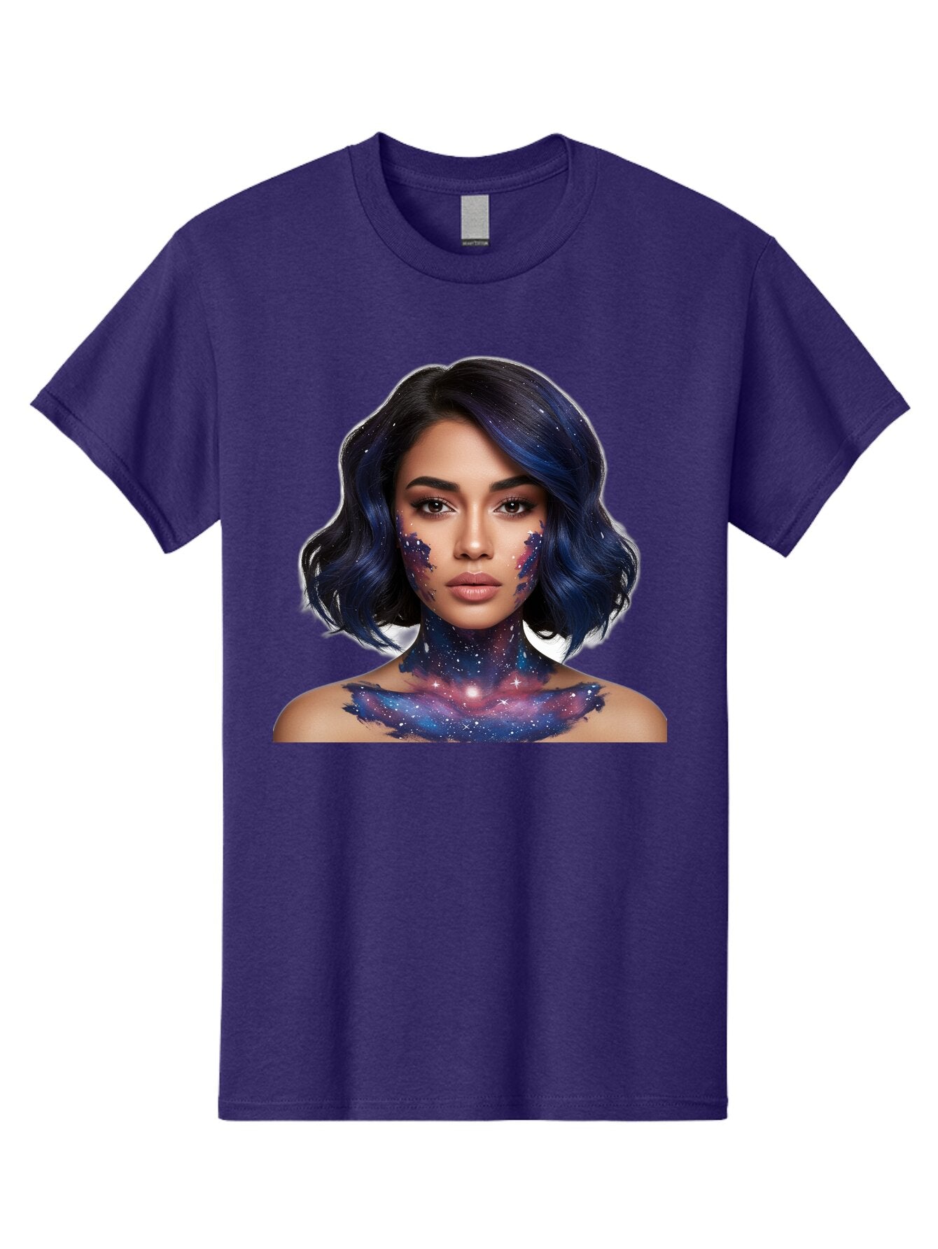Galaxy-Woman-Portrait Men'S Graphic Tee, 100% Cotton, Comfortable Casual Summer Wear, Machine Washable, Vintage Camera, Old Camera, Antique Camera, Black Camera, Classic Photography, Photography Equipment, Nostalgic Device, Film Camera, Baq879 11
