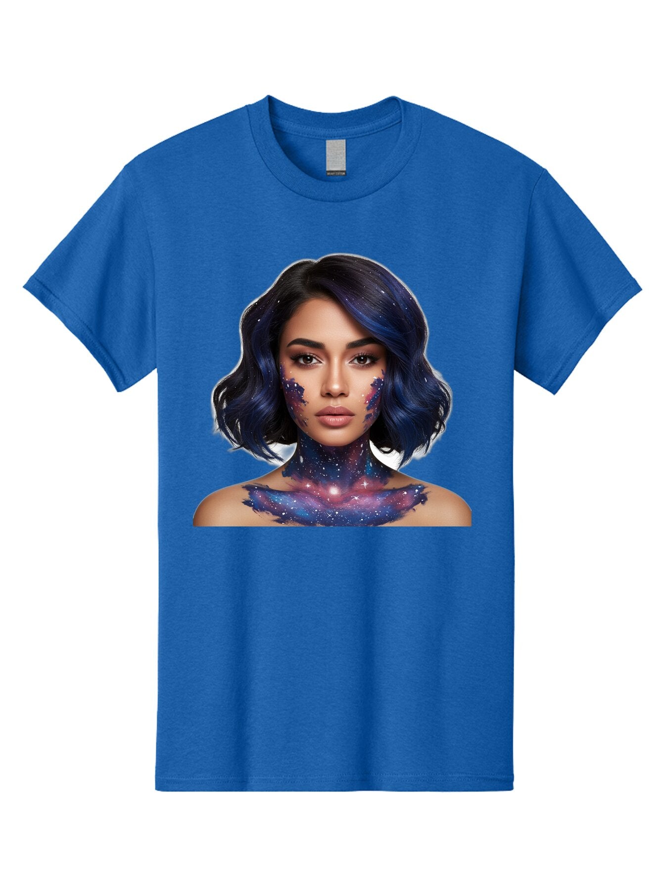 Galaxy-Woman-Portrait Men'S Graphic Tee, 100% Cotton, Comfortable Casual Summer Wear, Machine Washable, Vintage Camera, Old Camera, Antique Camera, Black Camera, Classic Photography, Photography Equipment, Nostalgic Device, Film Camera, Baq879 7