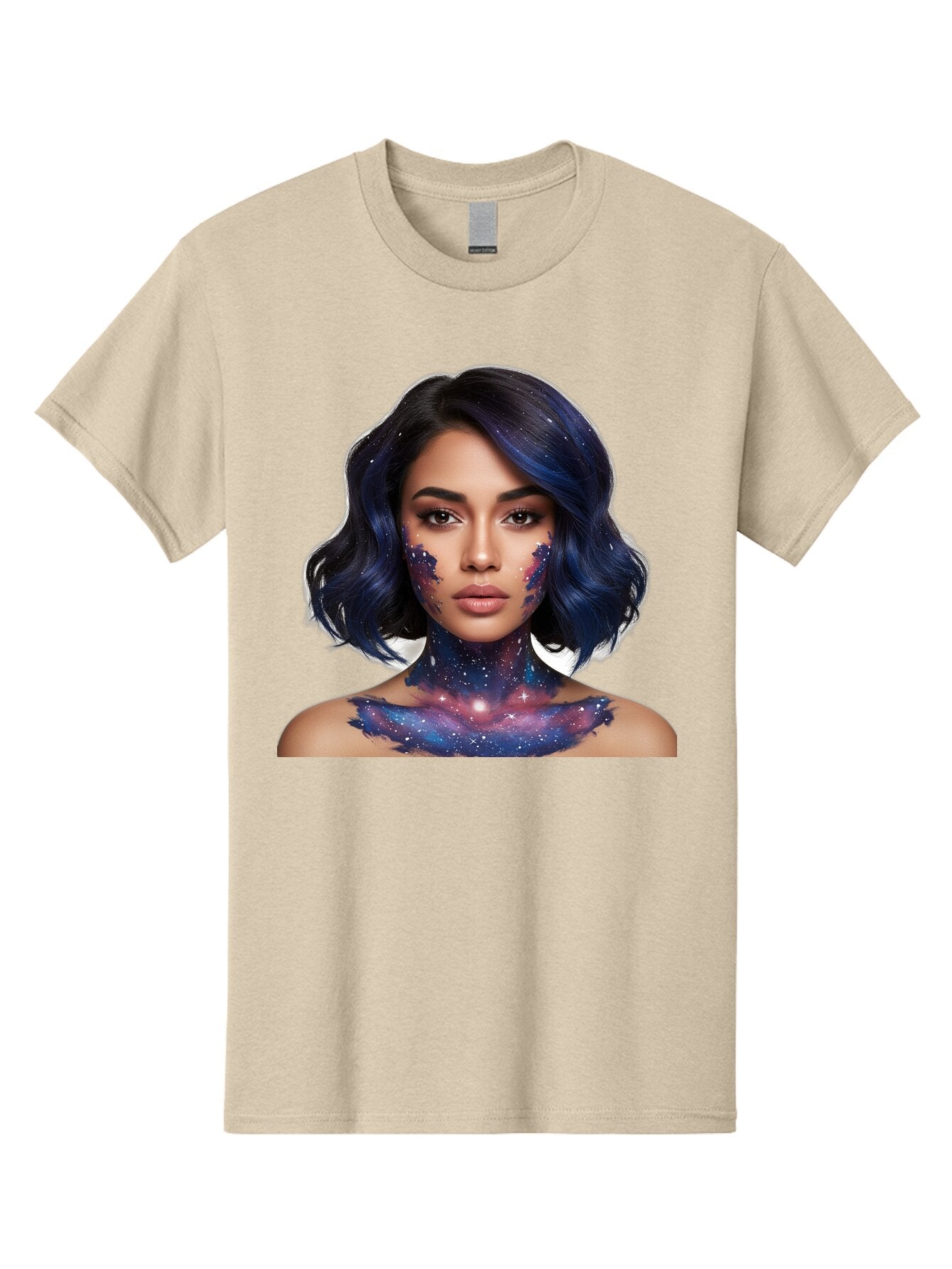 Galaxy-Woman-Portrait Men'S Graphic Tee, 100% Cotton, Comfortable Casual Summer Wear, Machine Washable, Vintage Camera, Old Camera, Antique Camera, Black Camera, Classic Photography, Photography Equipment, Nostalgic Device, Film Camera, Baq879 3