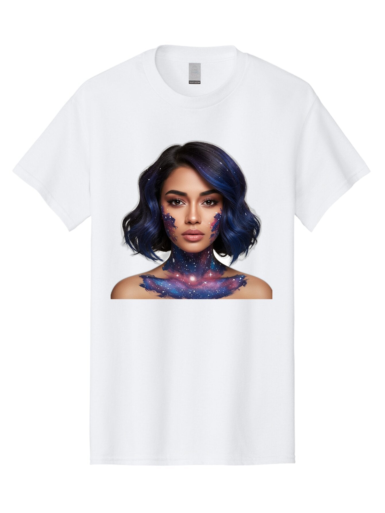 Galaxy-Woman-Portrait Men'S Graphic Tee, 100% Cotton, Comfortable Casual Summer Wear, Machine Washable, Vintage Camera, Old Camera, Antique Camera, Black Camera, Classic Photography, Photography Equipment, Nostalgic Device, Film Camera, Baq879 1