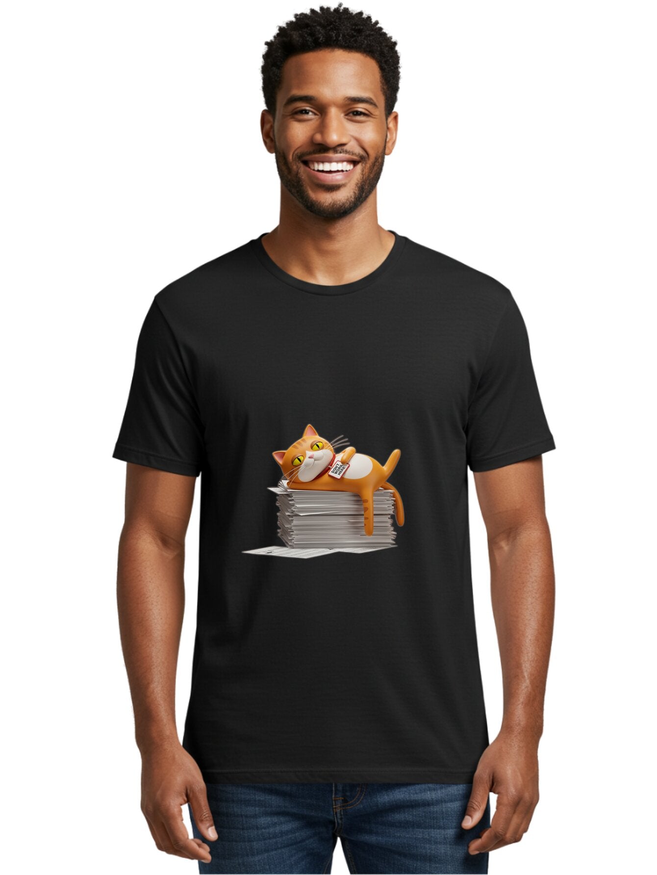 Garfield-On-Top-Of-Newspaper-Stack Men'S Graphic Tee, 100% Cotton, Comfortable Casual Summer Wear, Machine Washable, Vintage Camera, Old Camera, Antique Camera, Black Camera, Classic Photography, Photography Equipment, Nostalgic Device, Baq881 30