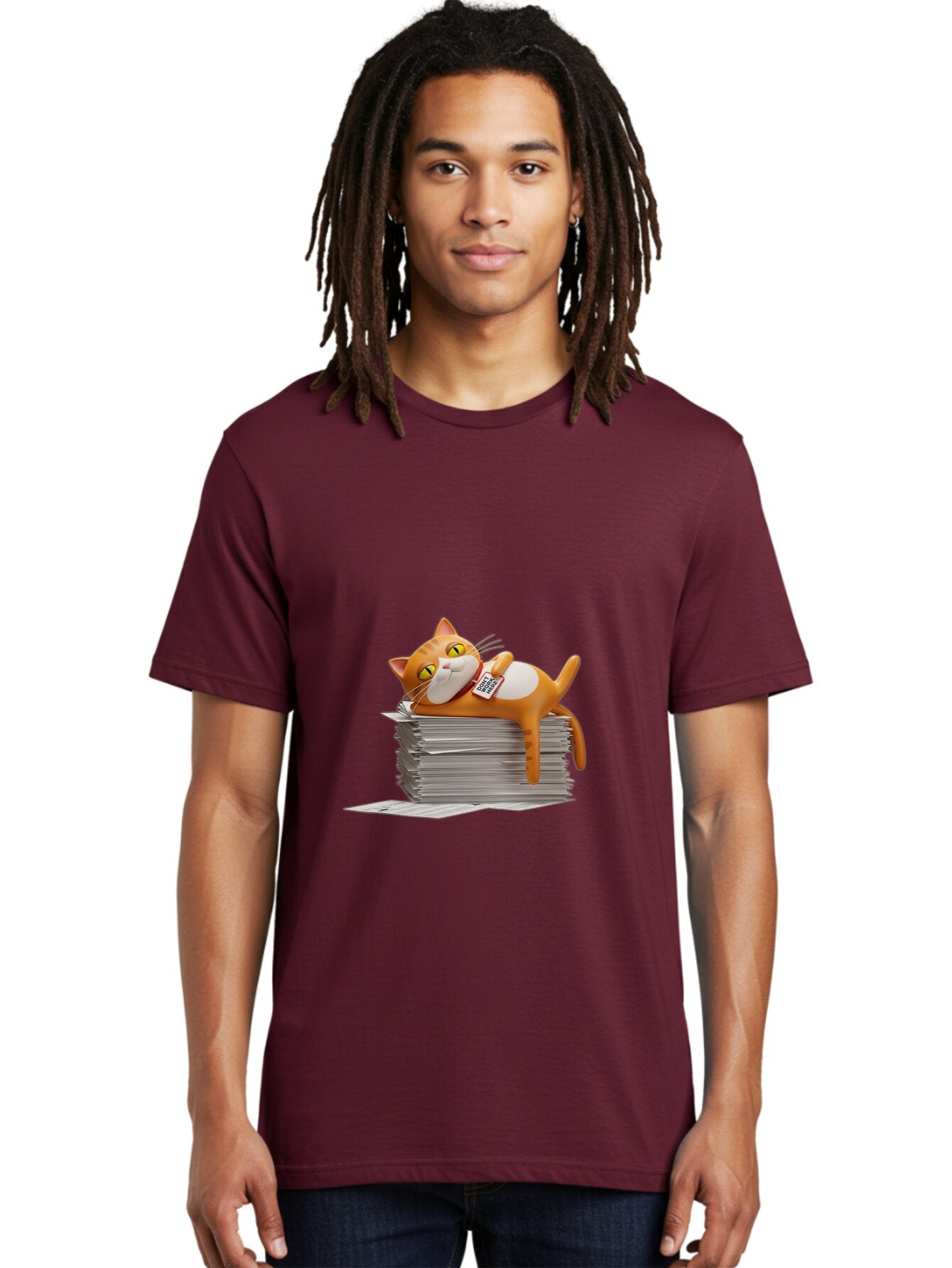 Garfield-On-Top-Of-Newspaper-Stack Men'S Graphic Tee, 100% Cotton, Comfortable Casual Summer Wear, Machine Washable, Vintage Camera, Old Camera, Antique Camera, Black Camera, Classic Photography, Photography Equipment, Nostalgic Device, Baq881 22