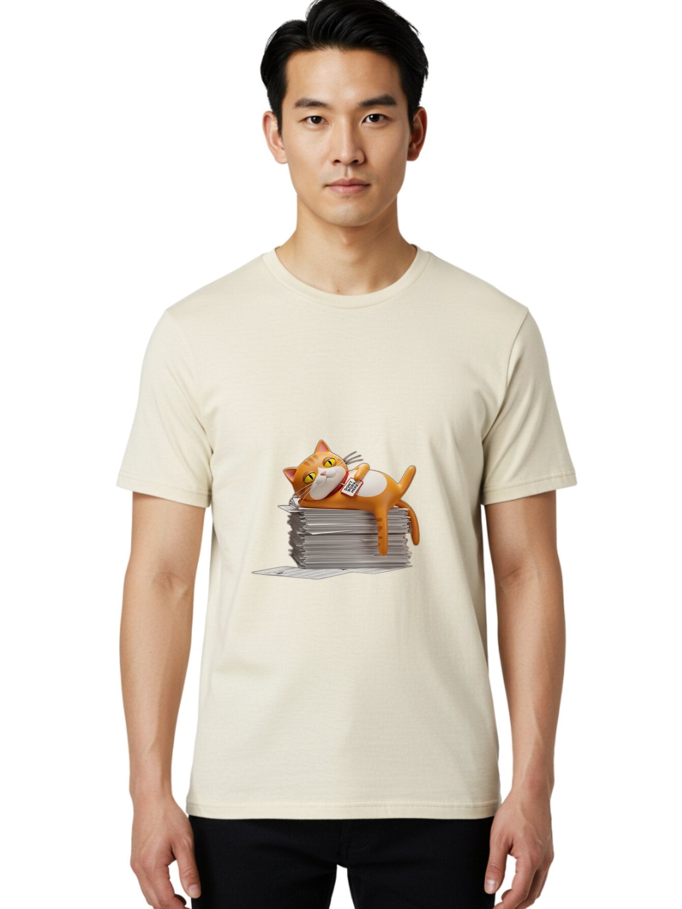 Garfield-On-Top-Of-Newspaper-Stack Men'S Graphic Tee, 100% Cotton, Comfortable Casual Summer Wear, Machine Washable, Vintage Camera, Old Camera, Antique Camera, Black Camera, Classic Photography, Photography Equipment, Nostalgic Device, Baq881 29
