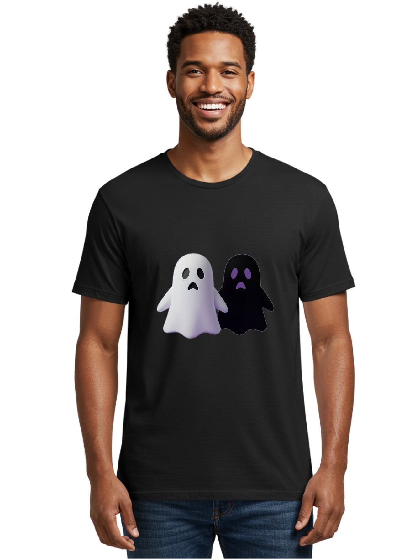 Ghost-Duo Men'S Graphic Tee, 100% Cotton, Comfortable Casual Summer Wear, Machine Washable, Vintage Camera, Old Camera, Antique Camera, Black Camera, Classic Photography, Photography Equipment, Nostalgic Device, Film Camera, Camera Art Baq886 2