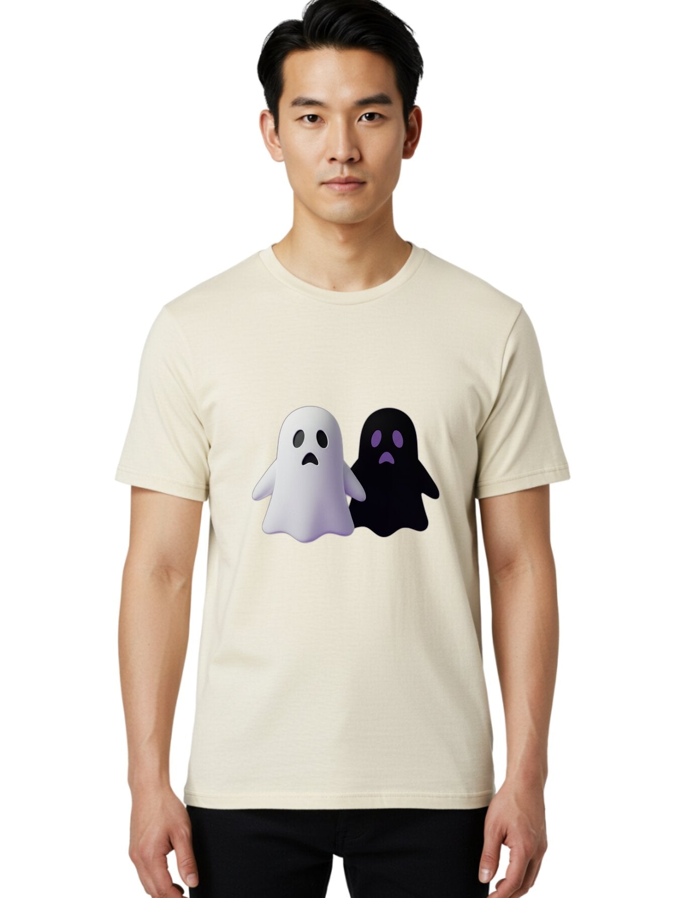 Ghost-Duo Men'S Graphic Tee, 100% Cotton, Comfortable Casual Summer Wear, Machine Washable, Vintage Camera, Old Camera, Antique Camera, Black Camera, Classic Photography, Photography Equipment, Nostalgic Device, Film Camera, Camera Art Baq886 6