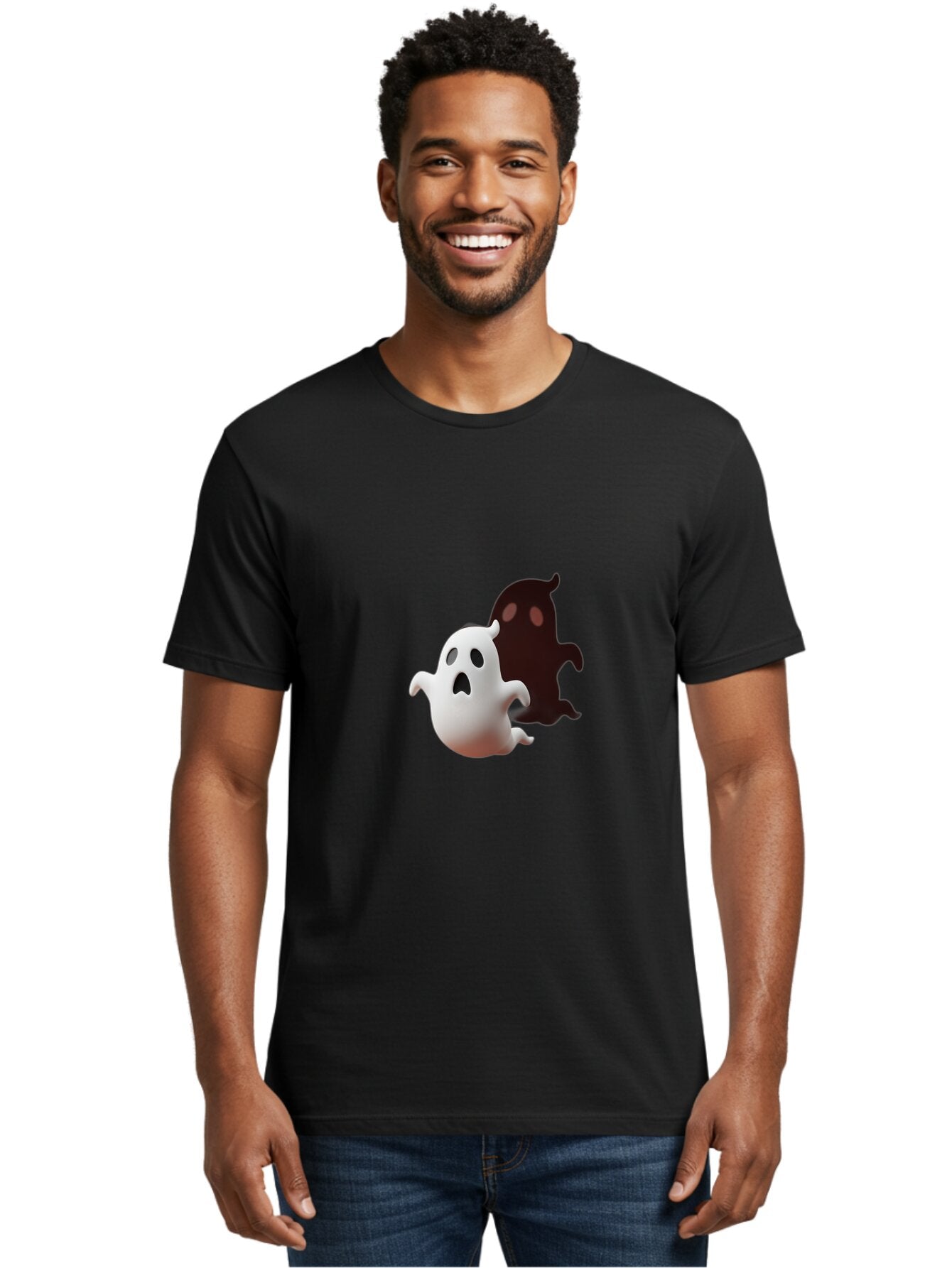 Ghost-Emoji Men'S Graphic Tee, 100% Cotton, Comfortable Casual Summer Wear, Machine Washable, Vintage Camera, Old Camera, Antique Camera, Black Camera, Classic Photography, Photography Equipment, Nostalgic Device, Film Camera, Camera Art Baq888 29