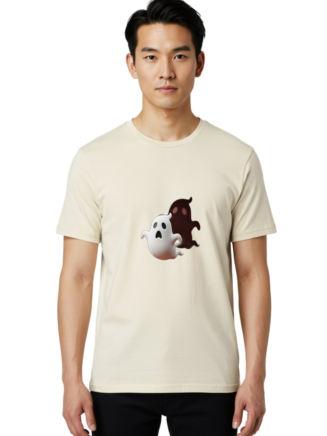 Ghost-Emoji Men'S Graphic Tee, 100% Cotton, Comfortable Casual Summer Wear, Machine Washable, Vintage Camera, Old Camera, Antique Camera, Black Camera, Classic Photography, Photography Equipment, Nostalgic Device, Film Camera, Camera Art Baq888 25