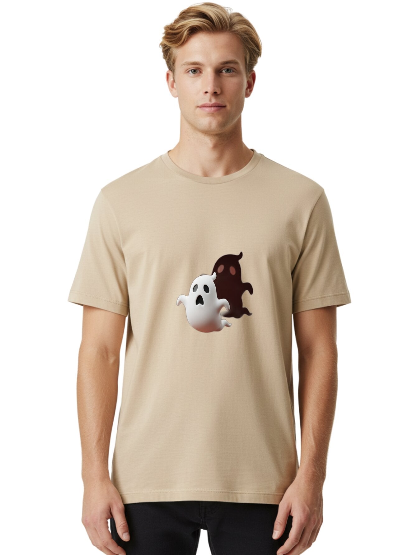 Ghost-Emoji Men'S Graphic Tee, 100% Cotton, Comfortable Casual Summer Wear, Machine Washable, Vintage Camera, Old Camera, Antique Camera, Black Camera, Classic Photography, Photography Equipment, Nostalgic Device, Film Camera, Camera Art Baq888 28