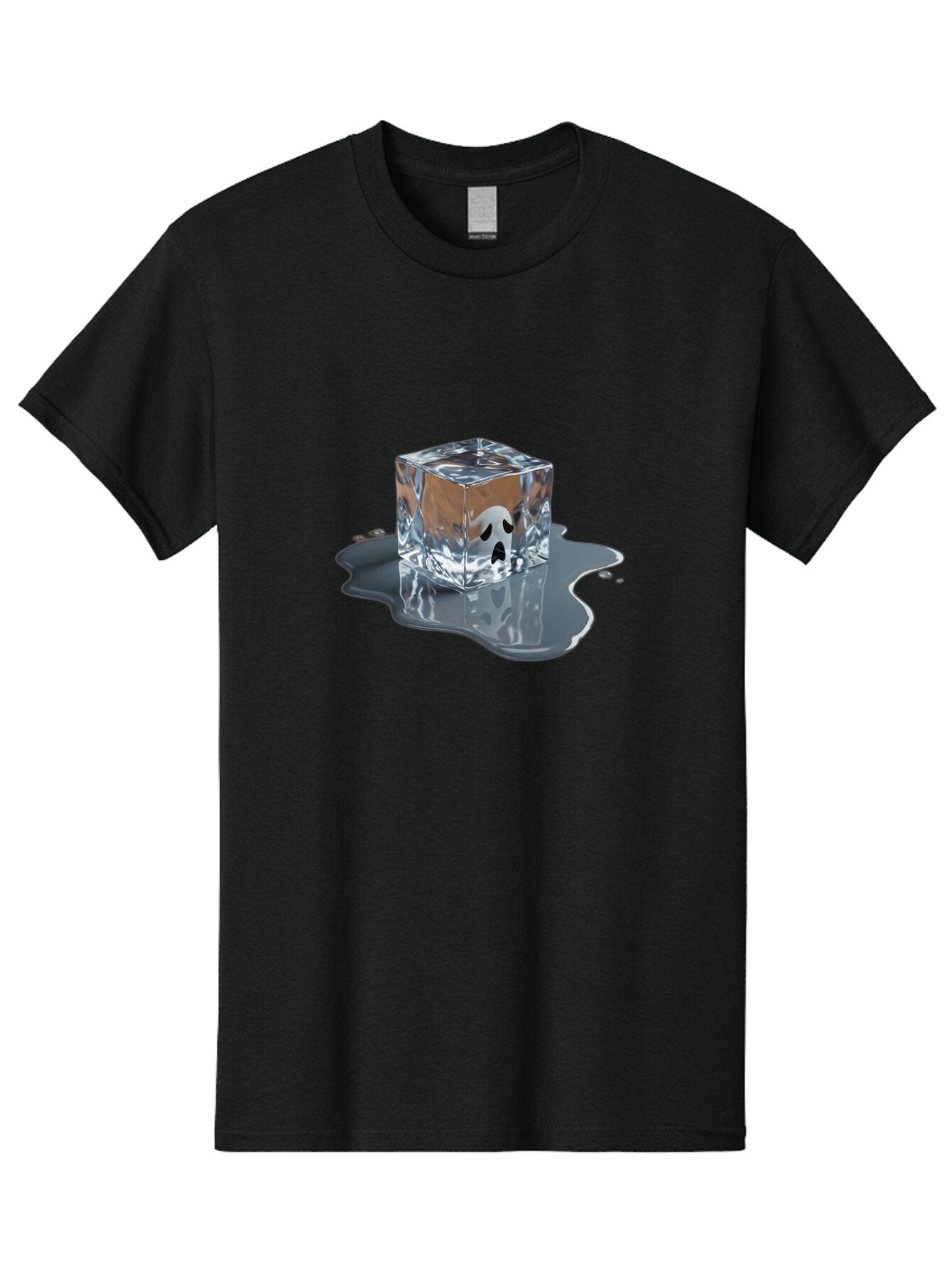 Ghost-In-Ice-Cube Men'S Graphic Tee, 100% Cotton, Comfortable Casual Summer Wear, Machine Washable, Vintage Camera, Old Camera, Antique Camera, Black Camera, Classic Photography, Photography Equipment, Nostalgic Device, Film Camera, Camera Art Baq889 6