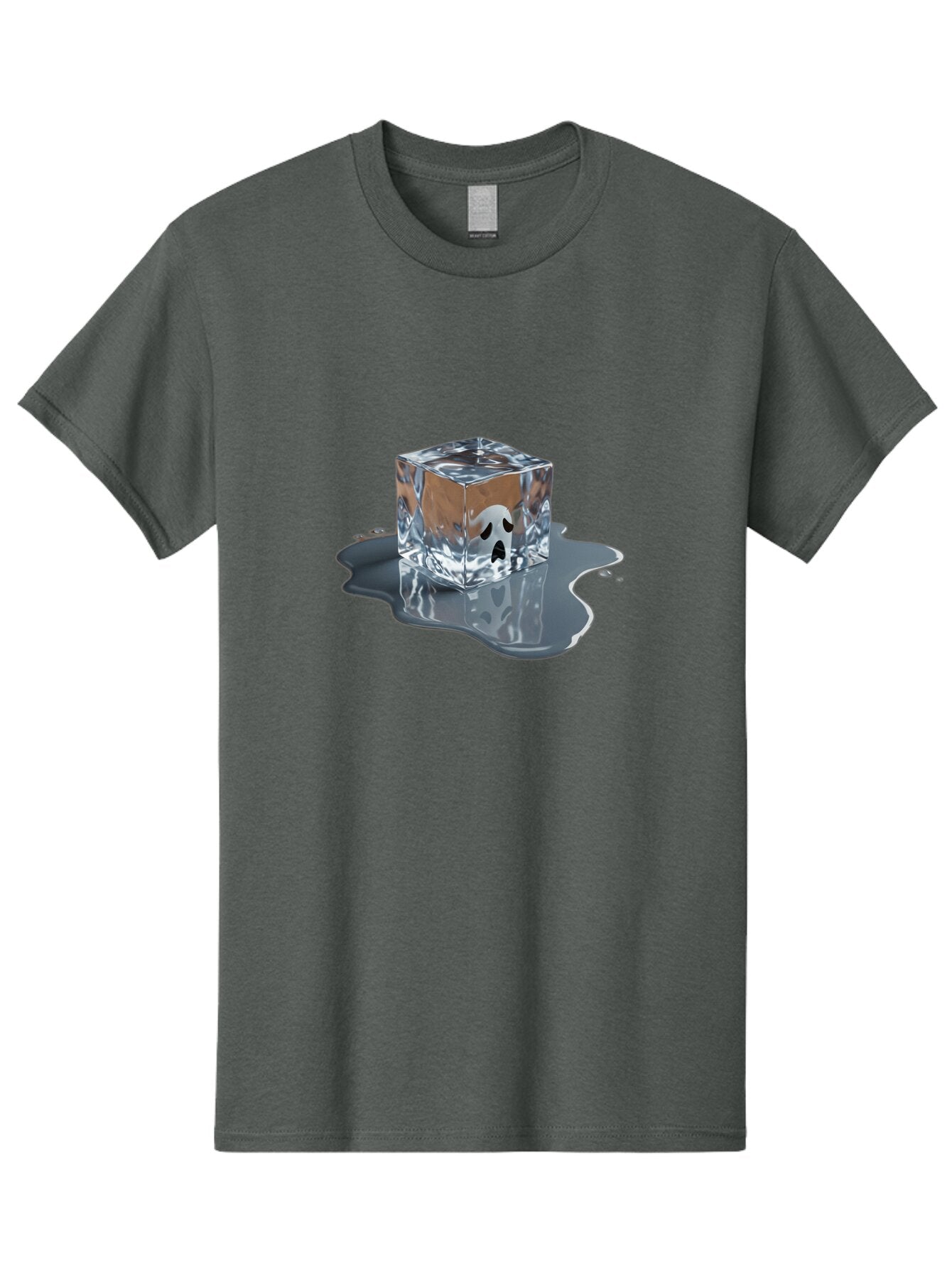 Ghost-In-Ice-Cube Men'S Graphic Tee, 100% Cotton, Comfortable Casual Summer Wear, Machine Washable, Vintage Camera, Old Camera, Antique Camera, Black Camera, Classic Photography, Photography Equipment, Nostalgic Device, Film Camera, Camera Art Baq889 9